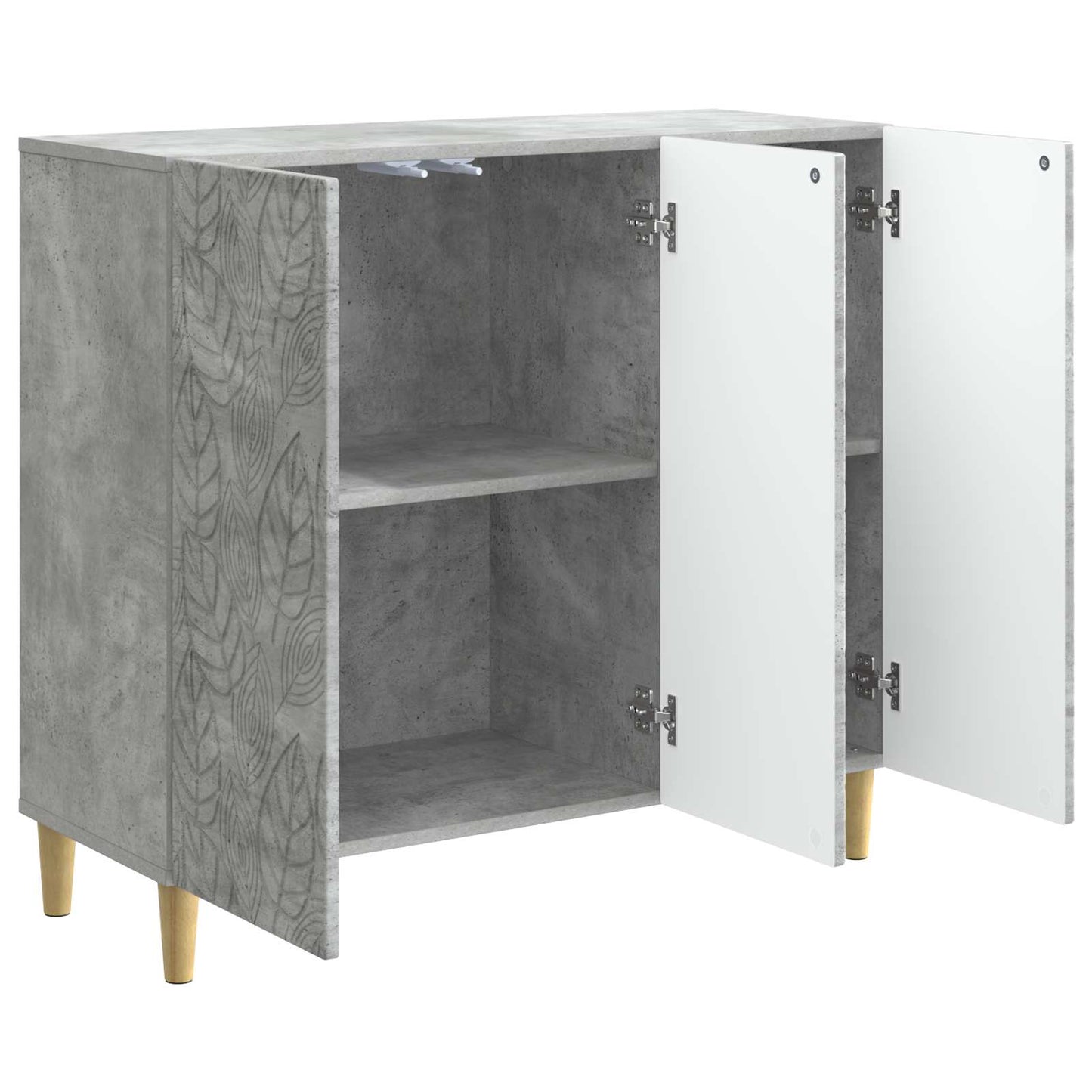 vidaXL Πλαϊνό γραφείο Γκρι Σκυροδέματος 89 x 34,5 x 80 εκ