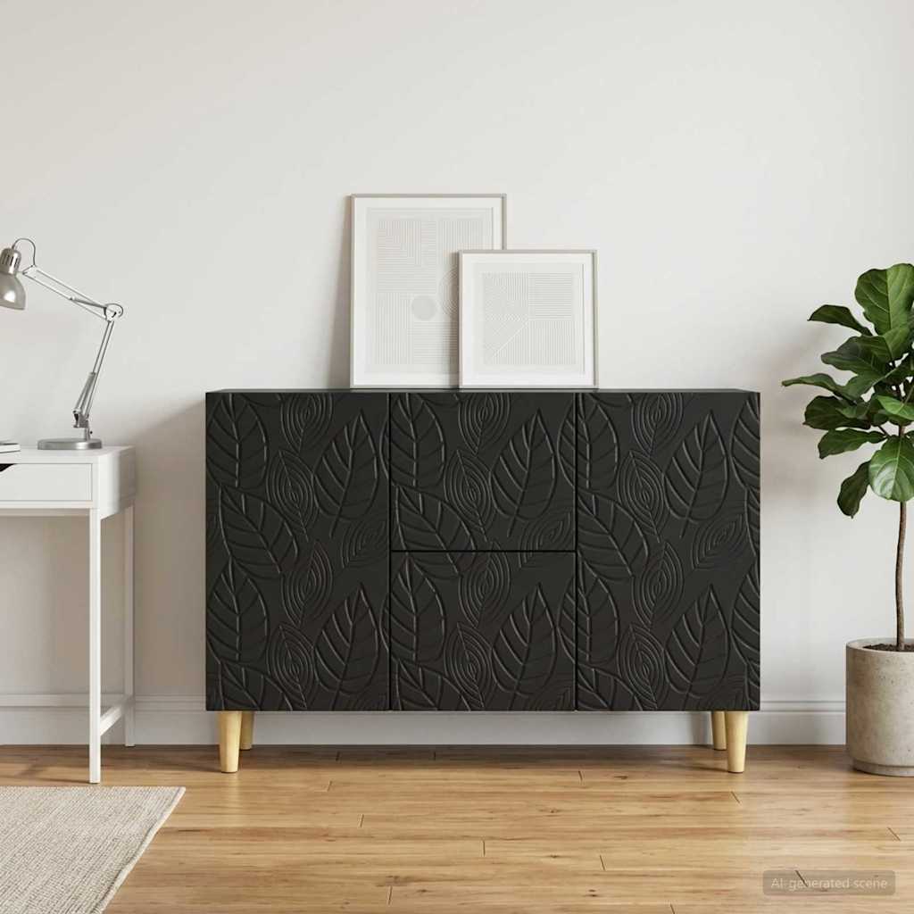 vidaXL Πλαϊνό γραφείο Μαύρο 89 x 34,5 x 60 εκ. Επεξεργασμένο Ξύλο
