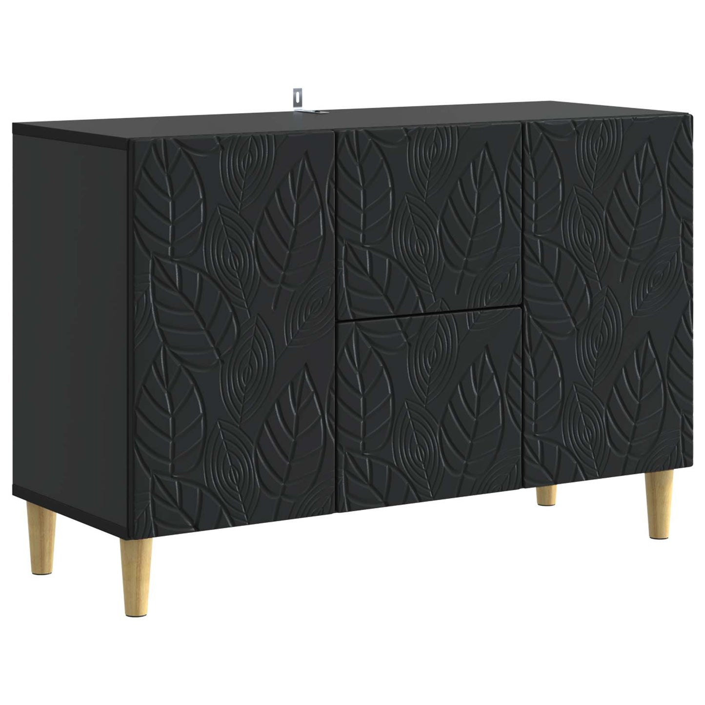 vidaXL Πλαϊνό γραφείο Μαύρο 89 x 34,5 x 60 εκ. Επεξεργασμένο Ξύλο
