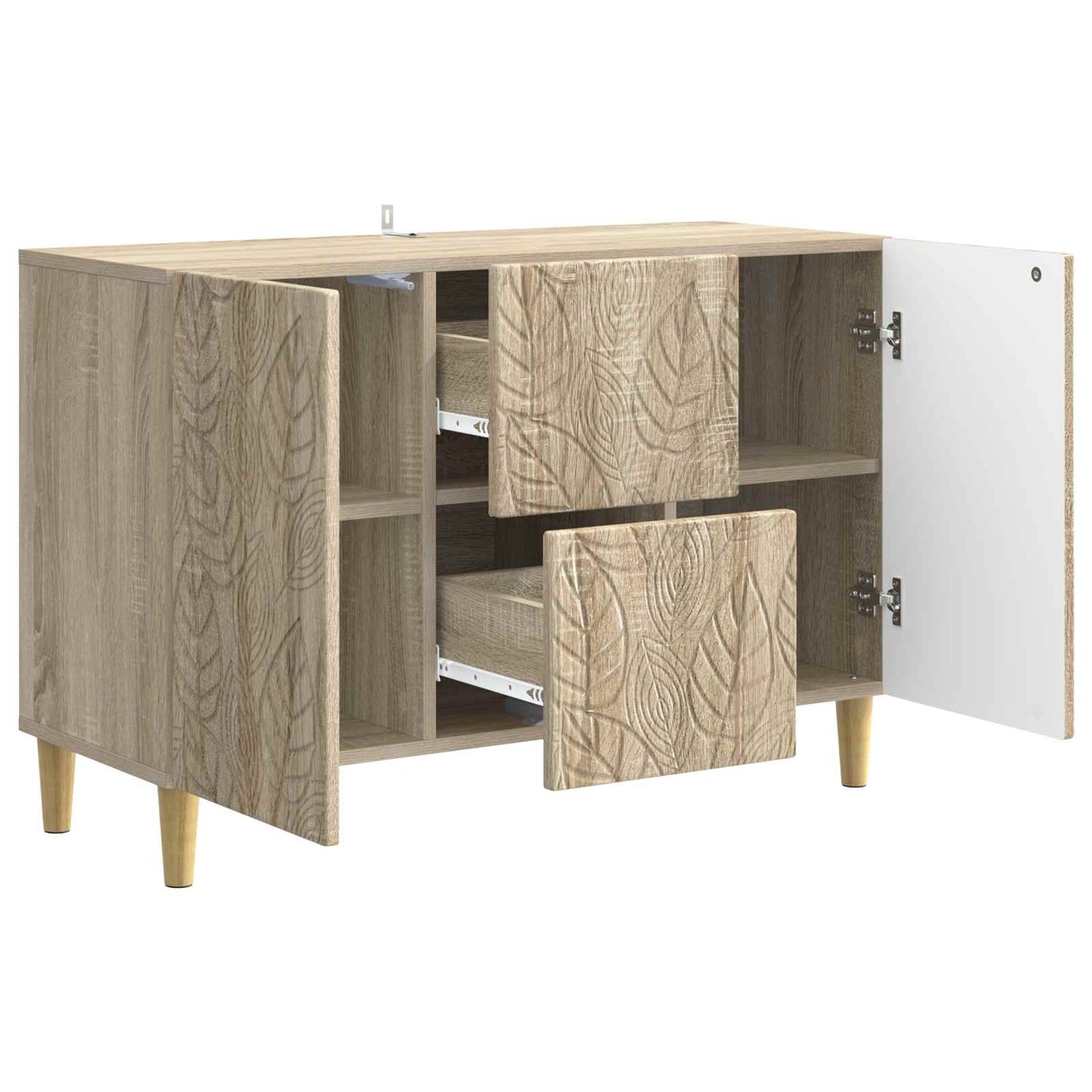 vidaXL Πλαϊνό γραφείο Sonoma Δρυς 89 x 34,5 x 60 εκ.