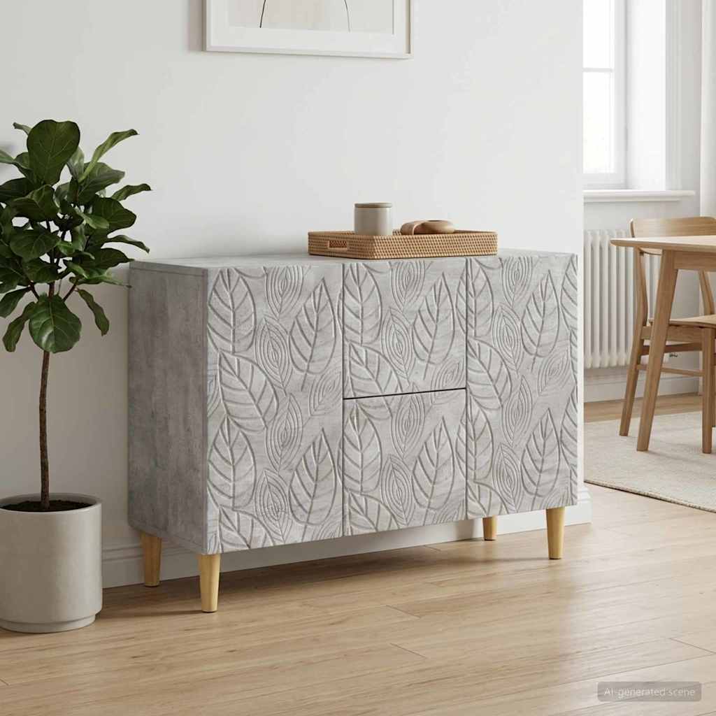 vidaXL Πλαϊνό γραφείο Γκρι Σκυροδέματος 89 x 34,5 x 60 εκ.