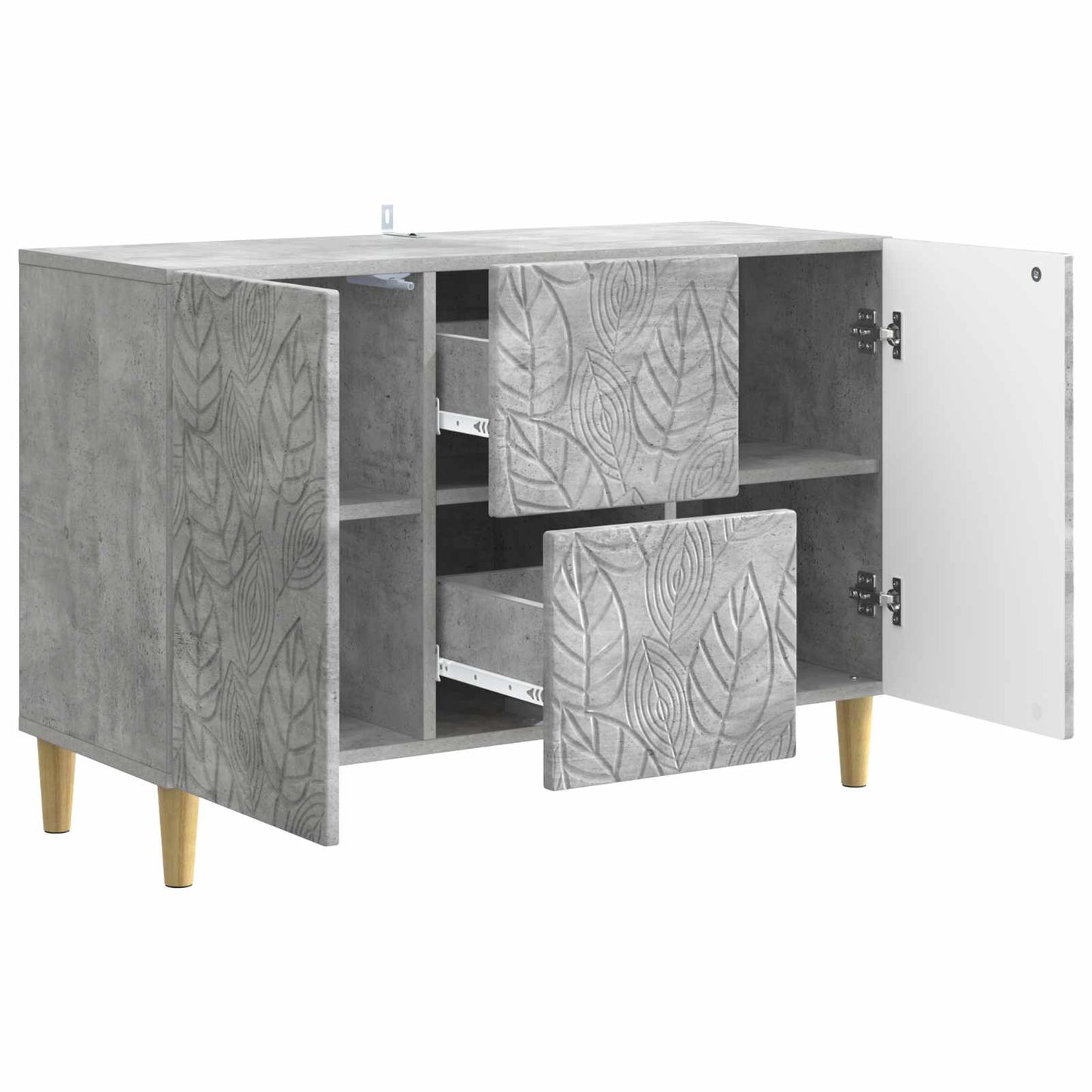vidaXL Πλαϊνό γραφείο Γκρι Σκυροδέματος 89 x 34,5 x 60 εκ.