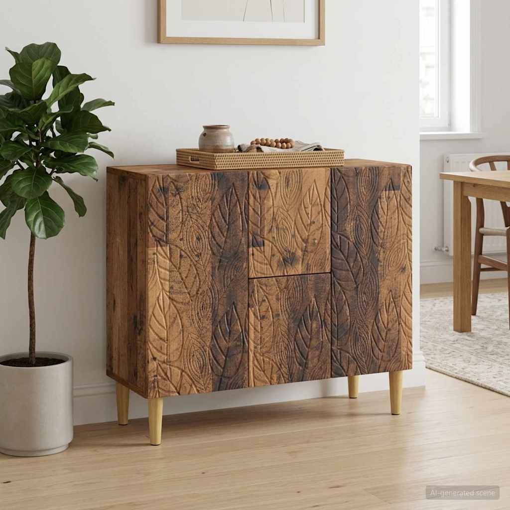 vidaXL Πλαϊνό γραφείο Παλαιωμένο ξύλο 89 x 34,5 x 60 εκ.