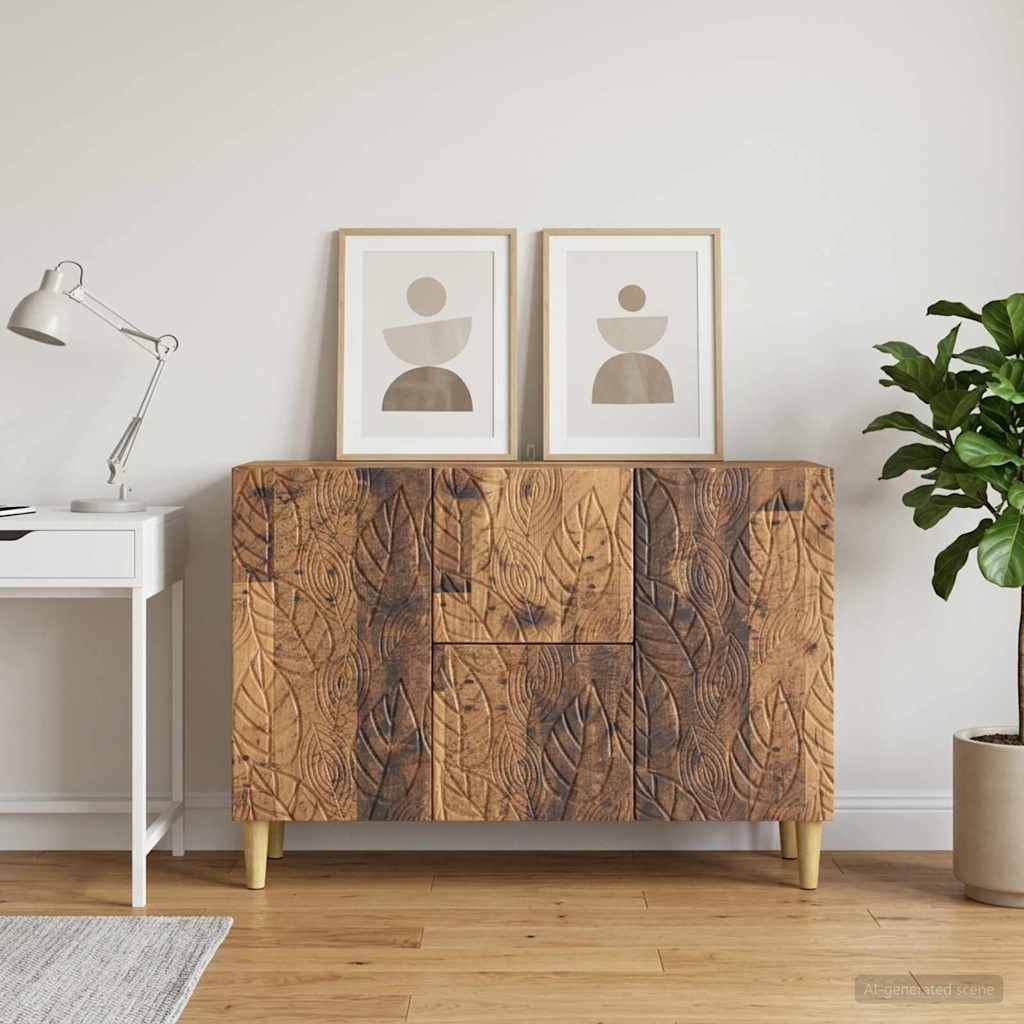 vidaXL Πλαϊνό γραφείο Παλαιωμένο ξύλο 89 x 34,5 x 60 εκ.
