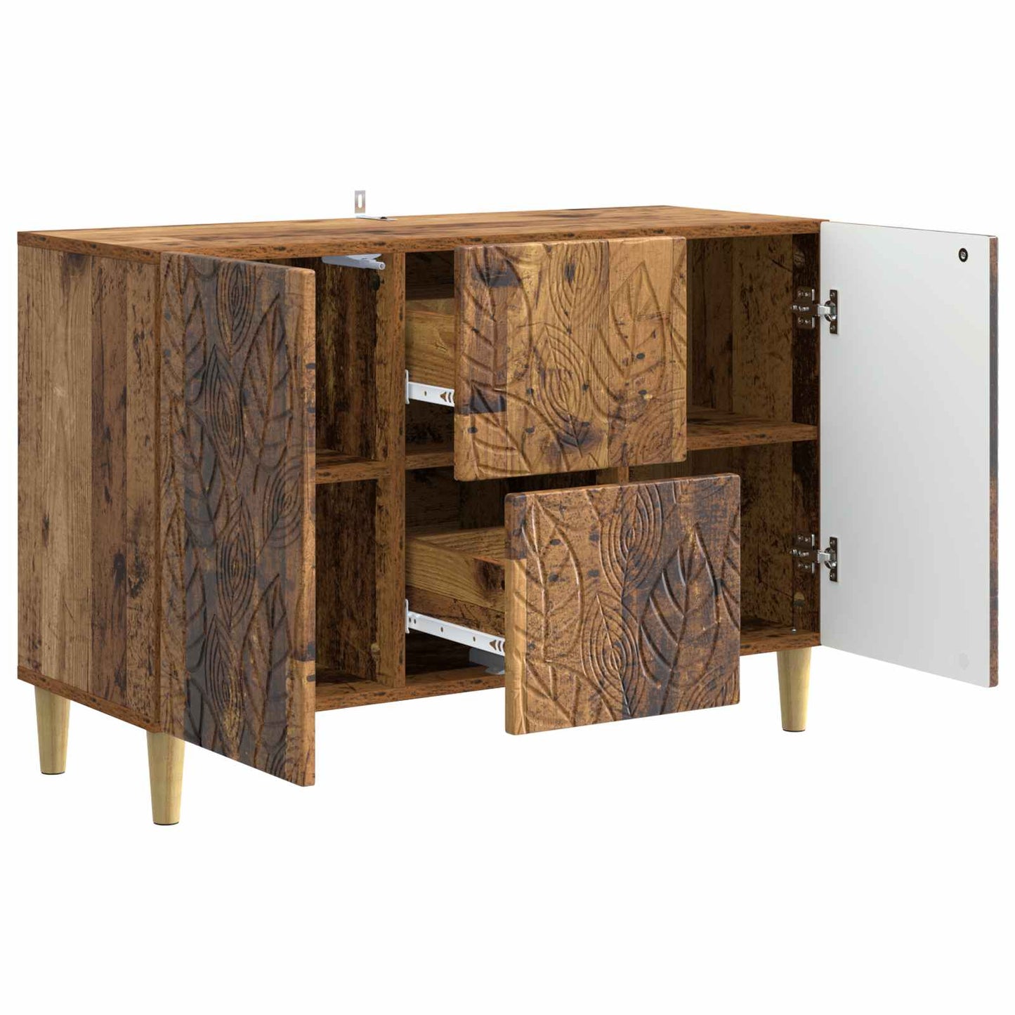 vidaXL Πλαϊνό γραφείο Παλαιωμένο ξύλο 89 x 34,5 x 60 εκ.