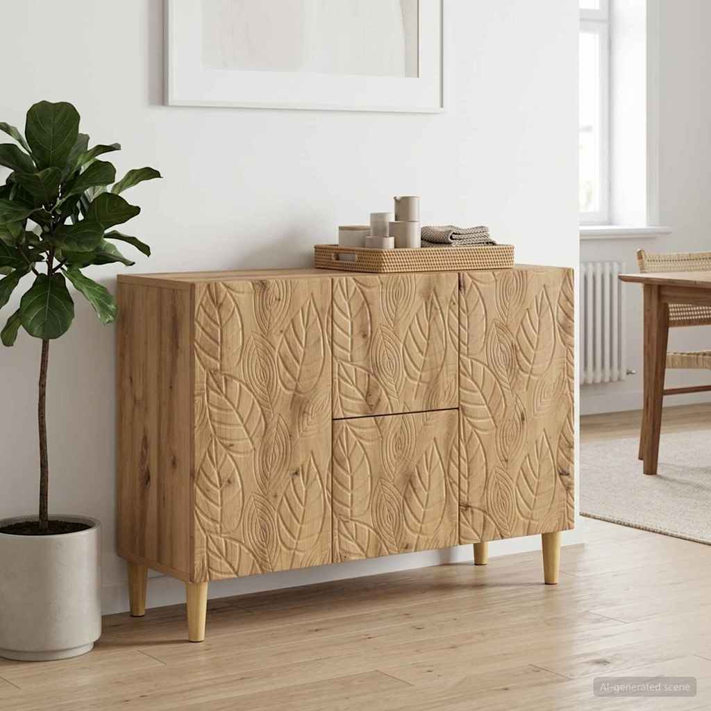 vidaXL Πλαϊνό γραφείο Artisan Δρυς 89 x 34,5 x 60 εκ.