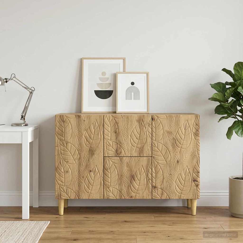 vidaXL Πλαϊνό γραφείο Artisan Δρυς 89 x 34,5 x 60 εκ.