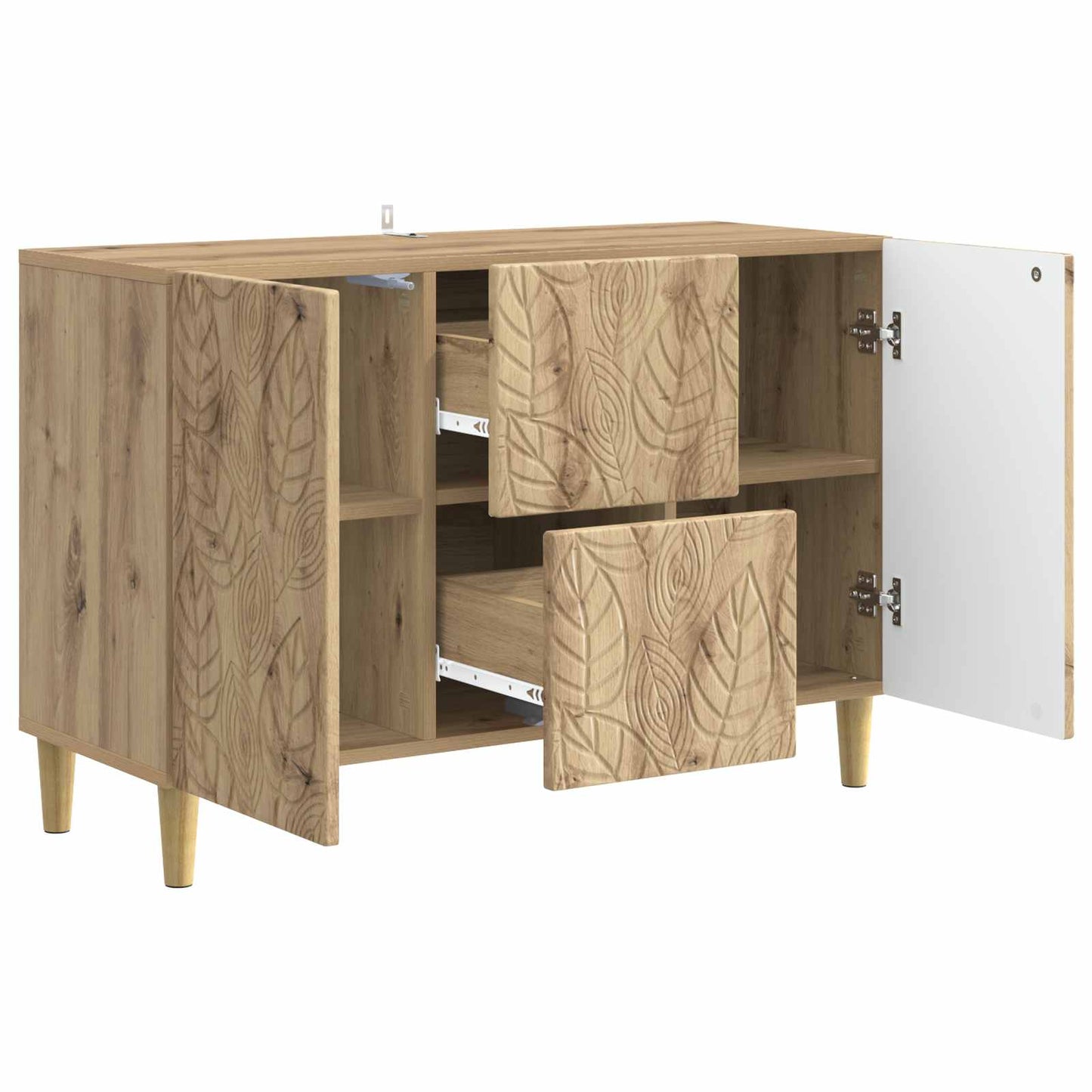 vidaXL Πλαϊνό γραφείο Artisan Δρυς 89 x 34,5 x 60 εκ.