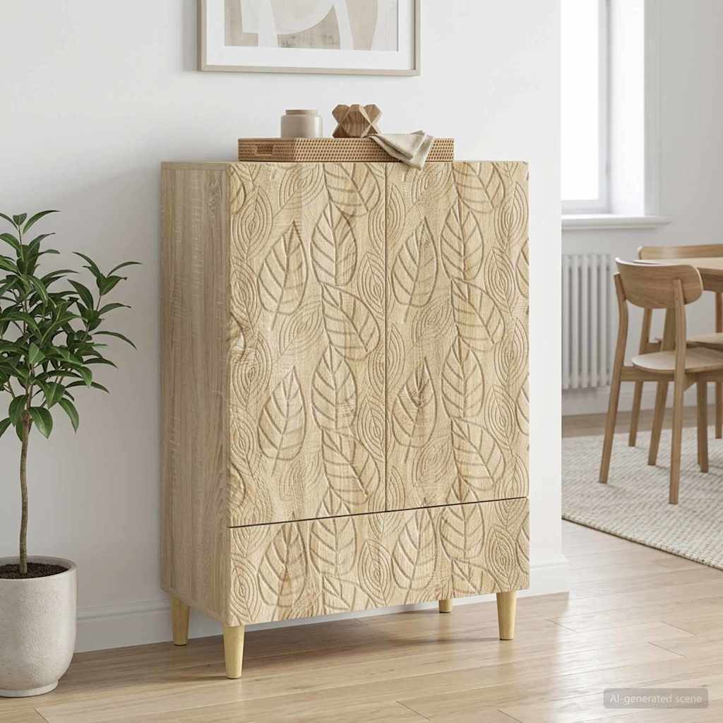 vidaXL Πλαϊνό γραφείο Sonoma Δρυς 66 x 34,5 x 95 εκ.