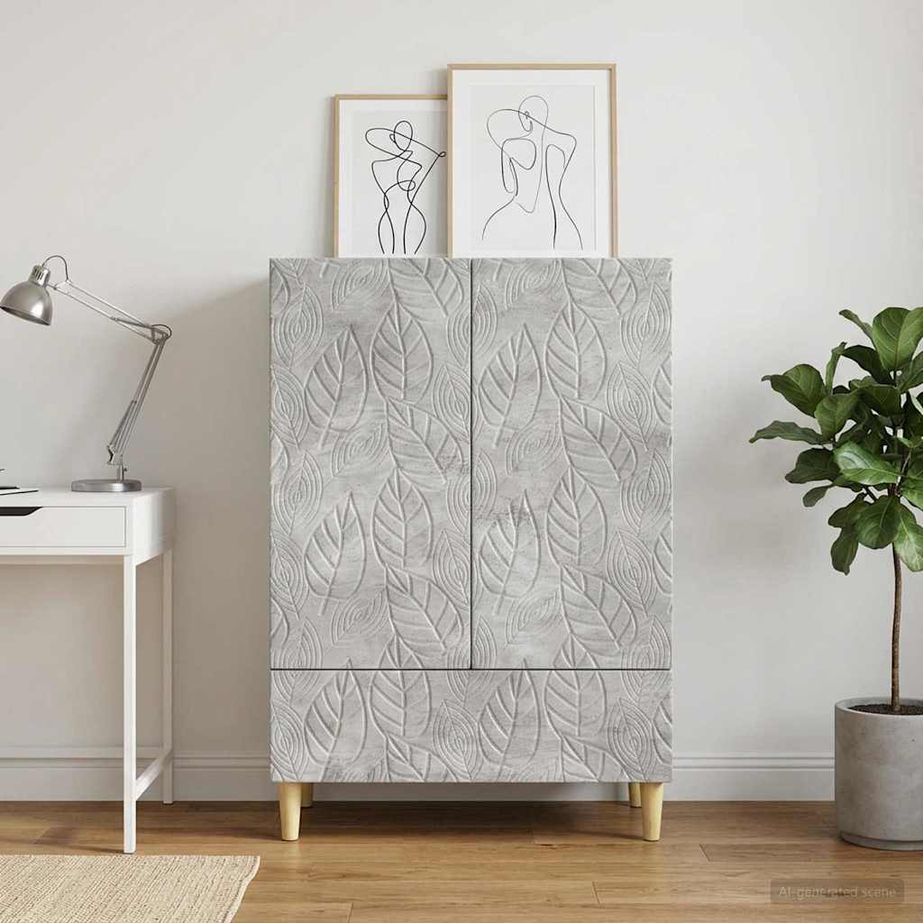 vidaXL Πλαϊνό γραφείο Γκρι Σκυροδέματος 66 x 34,5 x 95 εκ.