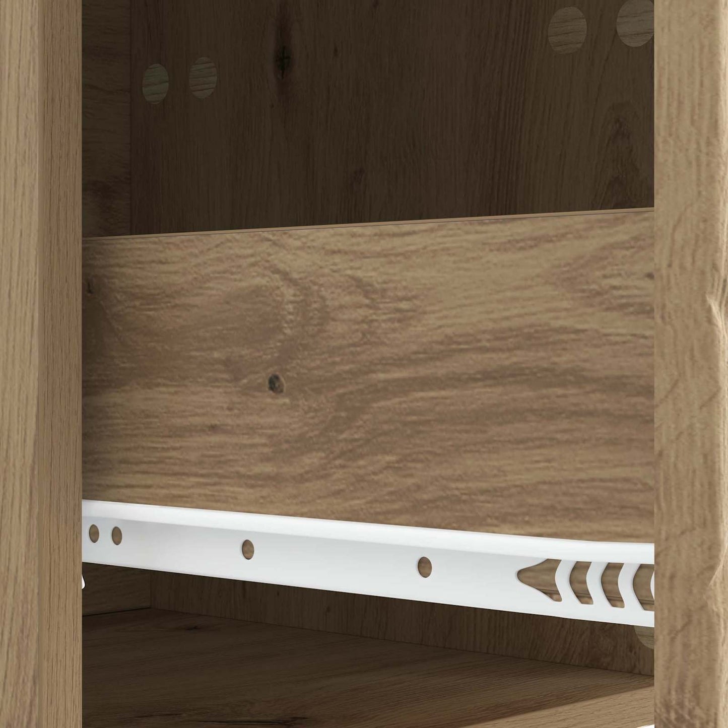 vidaXL Πλαϊνό γραφείο Artisan Δρυς 66 x 34,5 x 95 εκ.