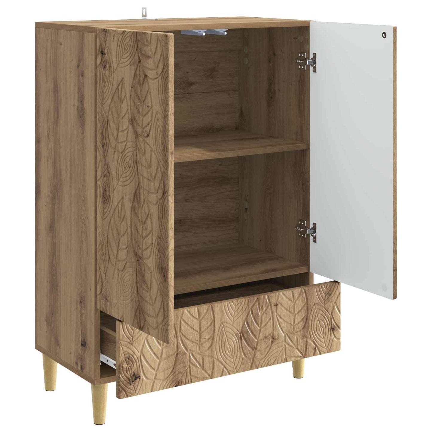 vidaXL Πλαϊνό γραφείο Artisan Δρυς 66 x 34,5 x 95 εκ.