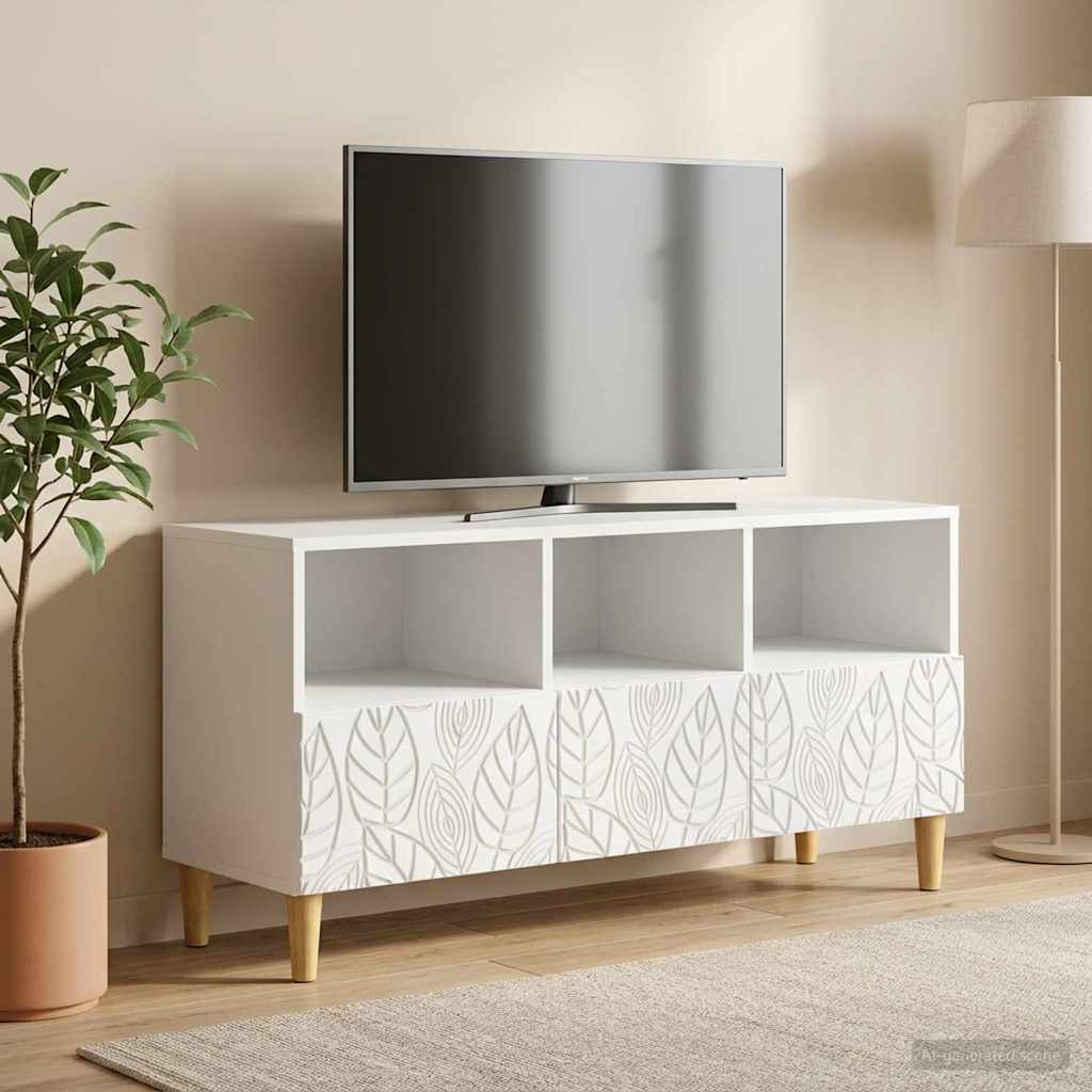 vidaXL Ντουλάπι TV 102 x 34,5 x 50 εκ. Λευκό Επεξεργασμένο Ξύλο