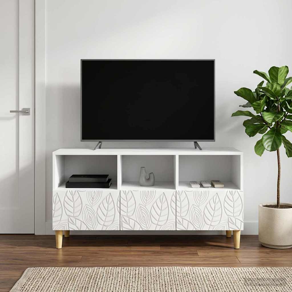 vidaXL Ντουλάπι TV 102 x 34,5 x 50 εκ. Λευκό Επεξεργασμένο Ξύλο