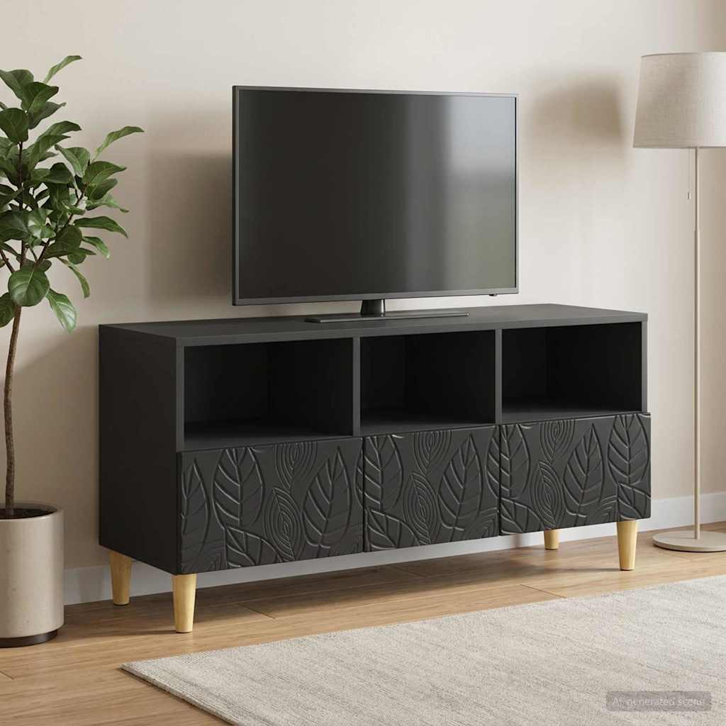 vidaXL Ντουλάπι TV 102 x 34,5 x 50 εκ. Μαύρο Επεξεργασμένο Ξύλο