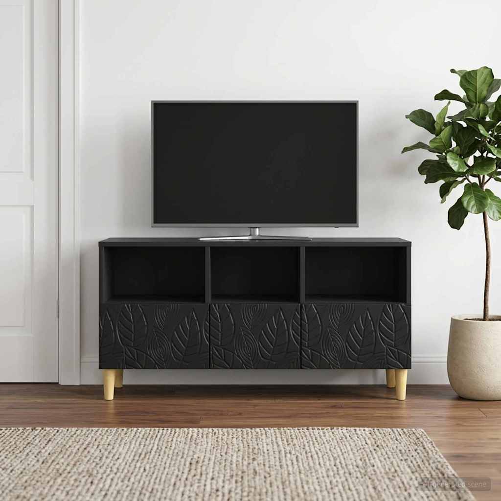 vidaXL Ντουλάπι TV 102 x 34,5 x 50 εκ. Μαύρο Επεξεργασμένο Ξύλο