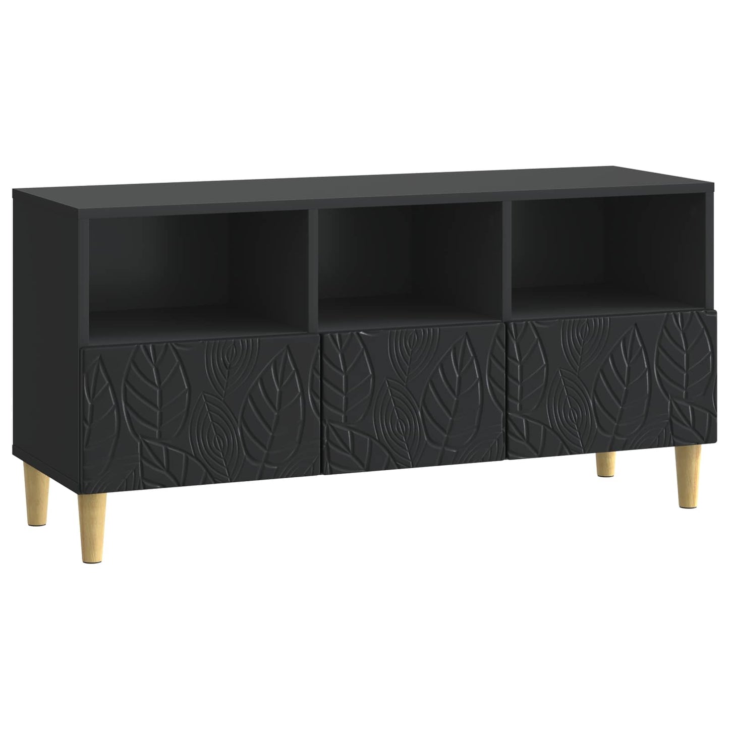 vidaXL Ντουλάπι TV 102 x 34,5 x 50 εκ. Μαύρο Επεξεργασμένο Ξύλο