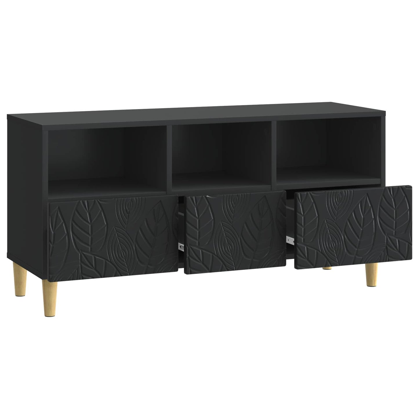 vidaXL Ντουλάπι TV 102 x 34,5 x 50 εκ. Μαύρο Επεξεργασμένο Ξύλο