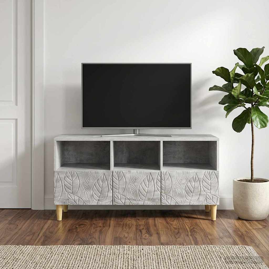 vidaXL Ντουλάπι TV 102 x 34,5 x 50 εκ. Γκρι Σκυροδέματος