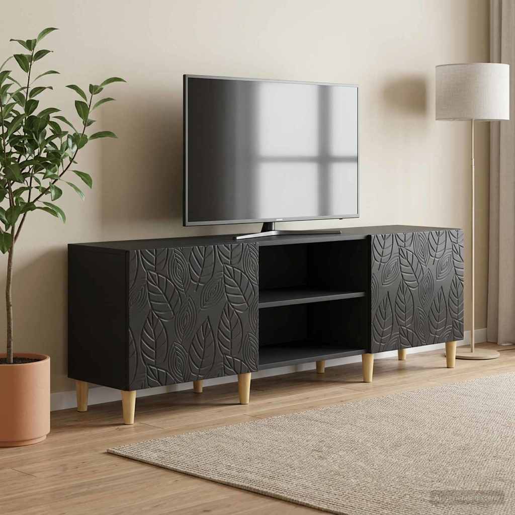 vidaXL Ντουλάπι TV 150 x 31 x 50 εκ. Μαύρο Επεξεργασμένο Ξύλο