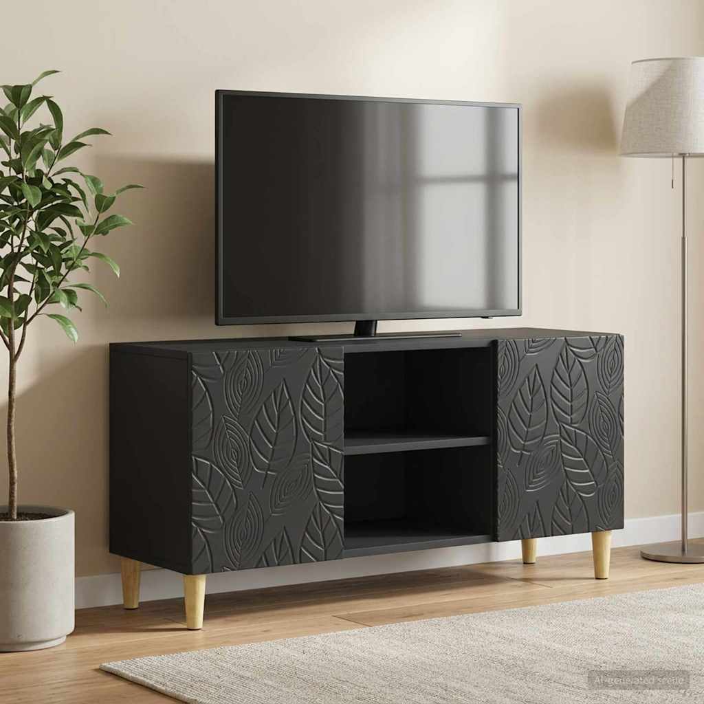 vidaXL Ντουλάπι TV 102 x 34,5 x 50 εκ. Μαύρο Επεξεργασμένο Ξύλο