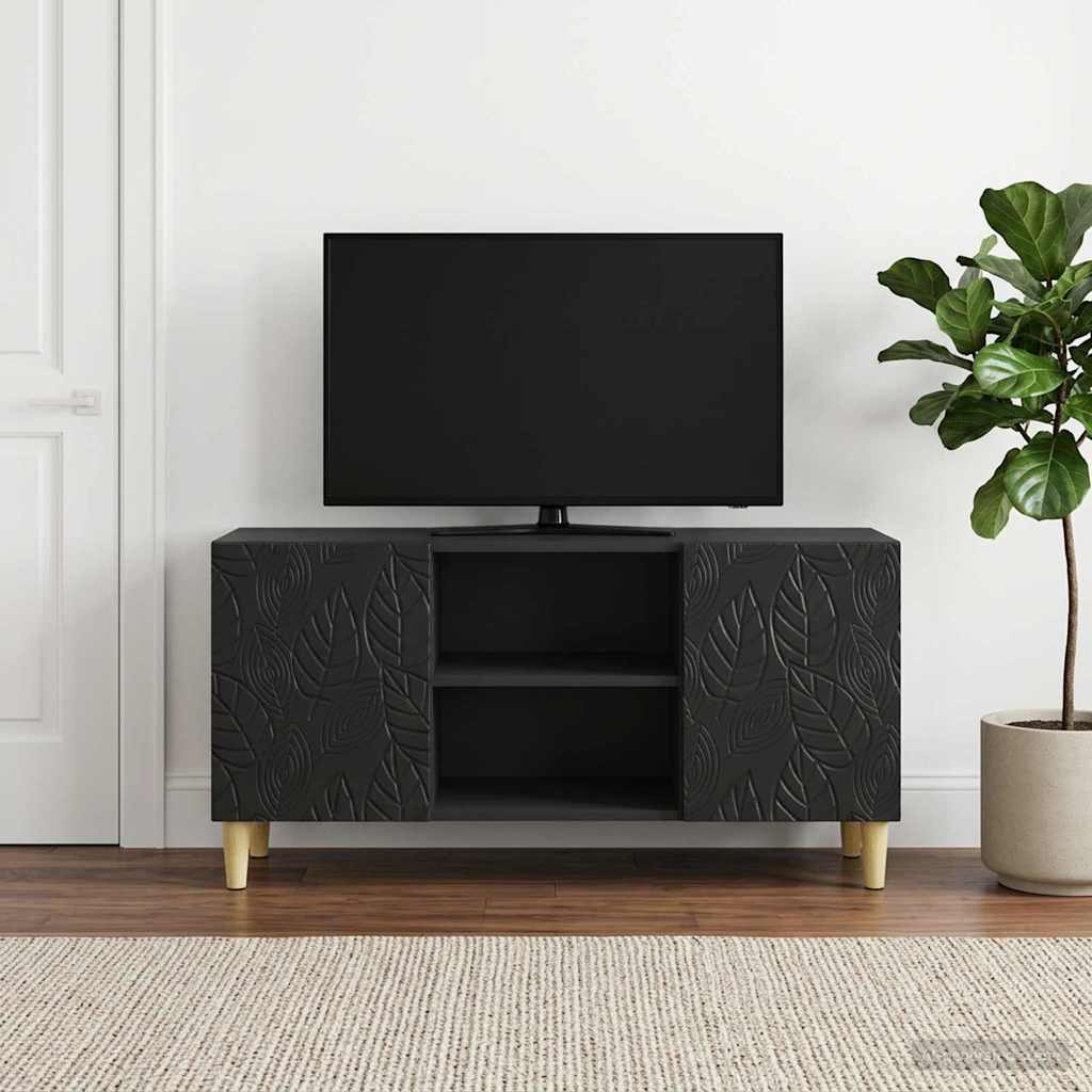 vidaXL Ντουλάπι TV 102 x 34,5 x 50 εκ. Μαύρο Επεξεργασμένο Ξύλο