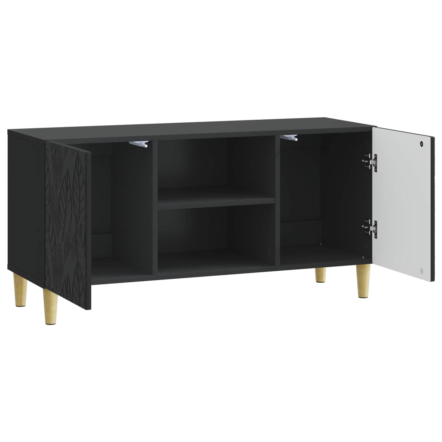 vidaXL Ντουλάπι TV 102 x 34,5 x 50 εκ. Μαύρο Επεξεργασμένο Ξύλο