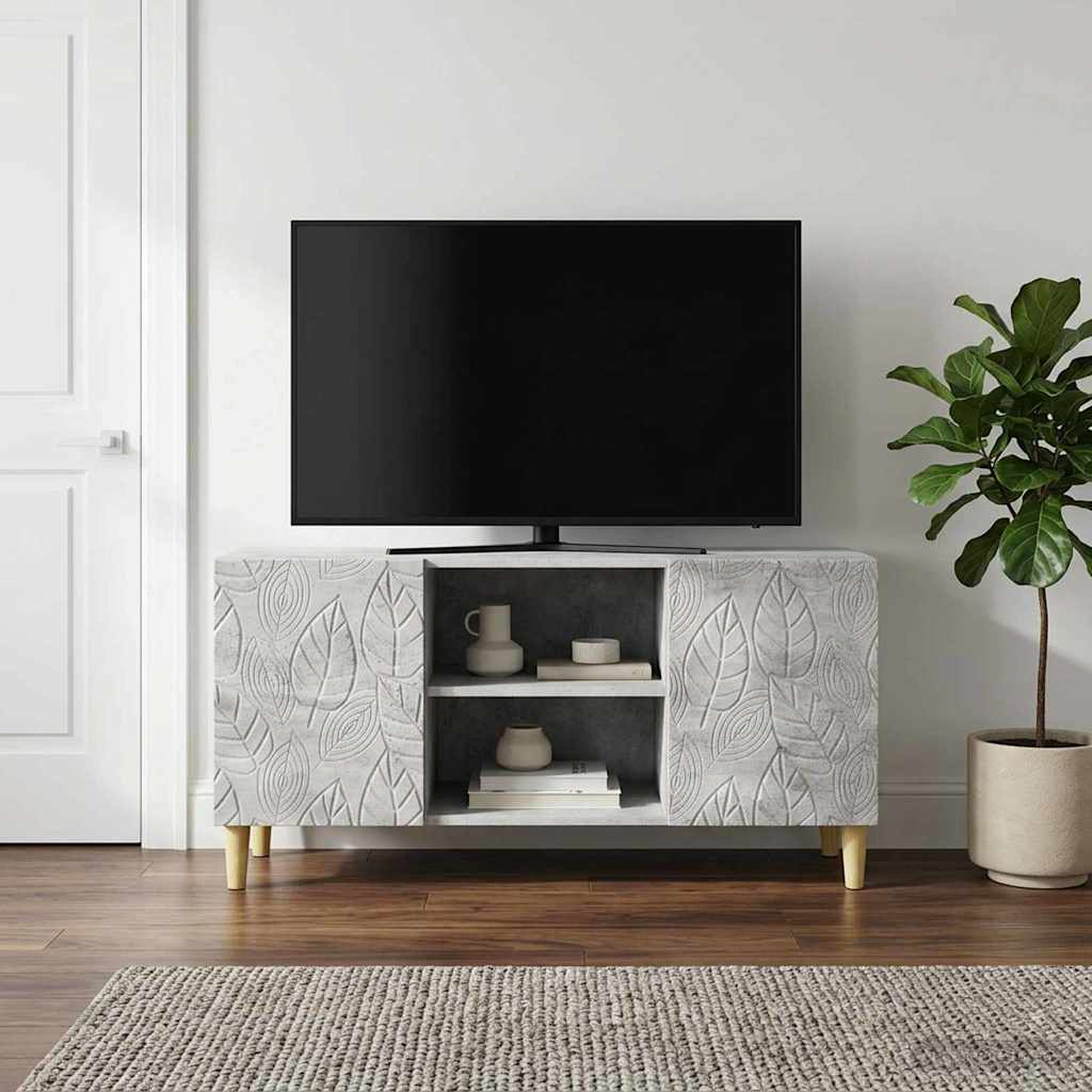 vidaXL Ντουλάπι TV 102 x 34,5 x 50 εκ. Γκρι Σκυροδέματος