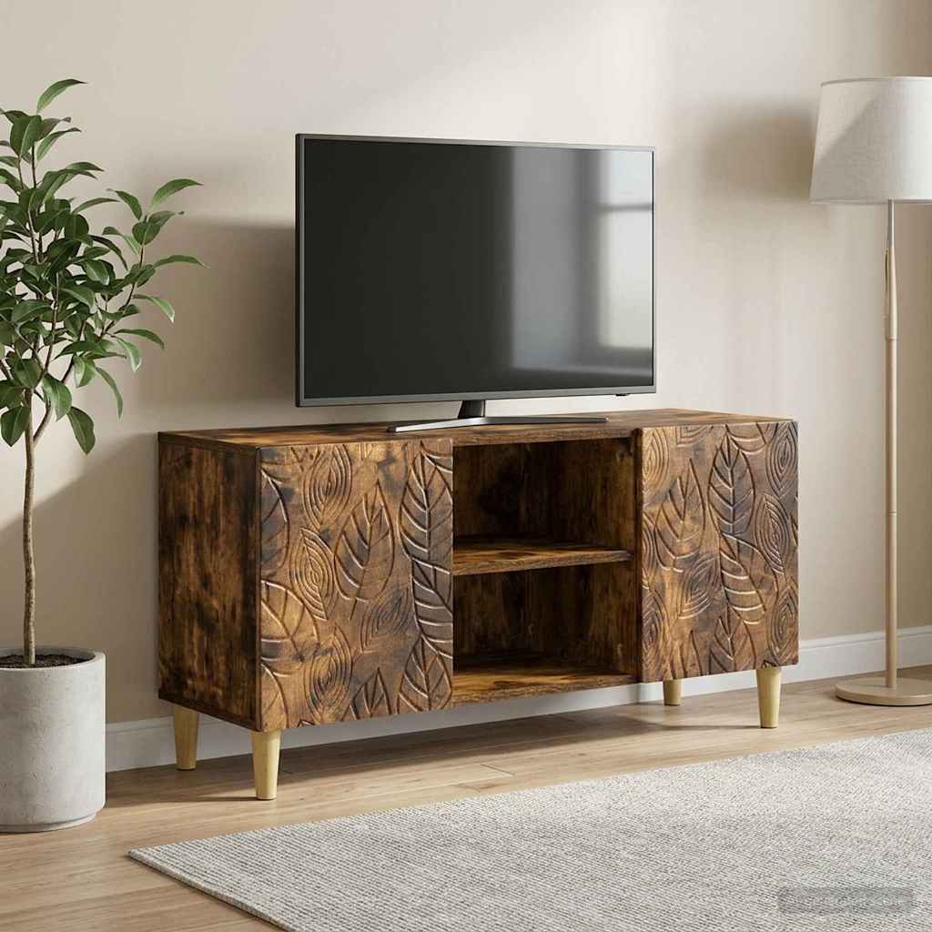 vidaXL Ντουλάπι TV 102 x 34,5 x 50 εκ. Καπνισμένο Ξύλο Δρυός