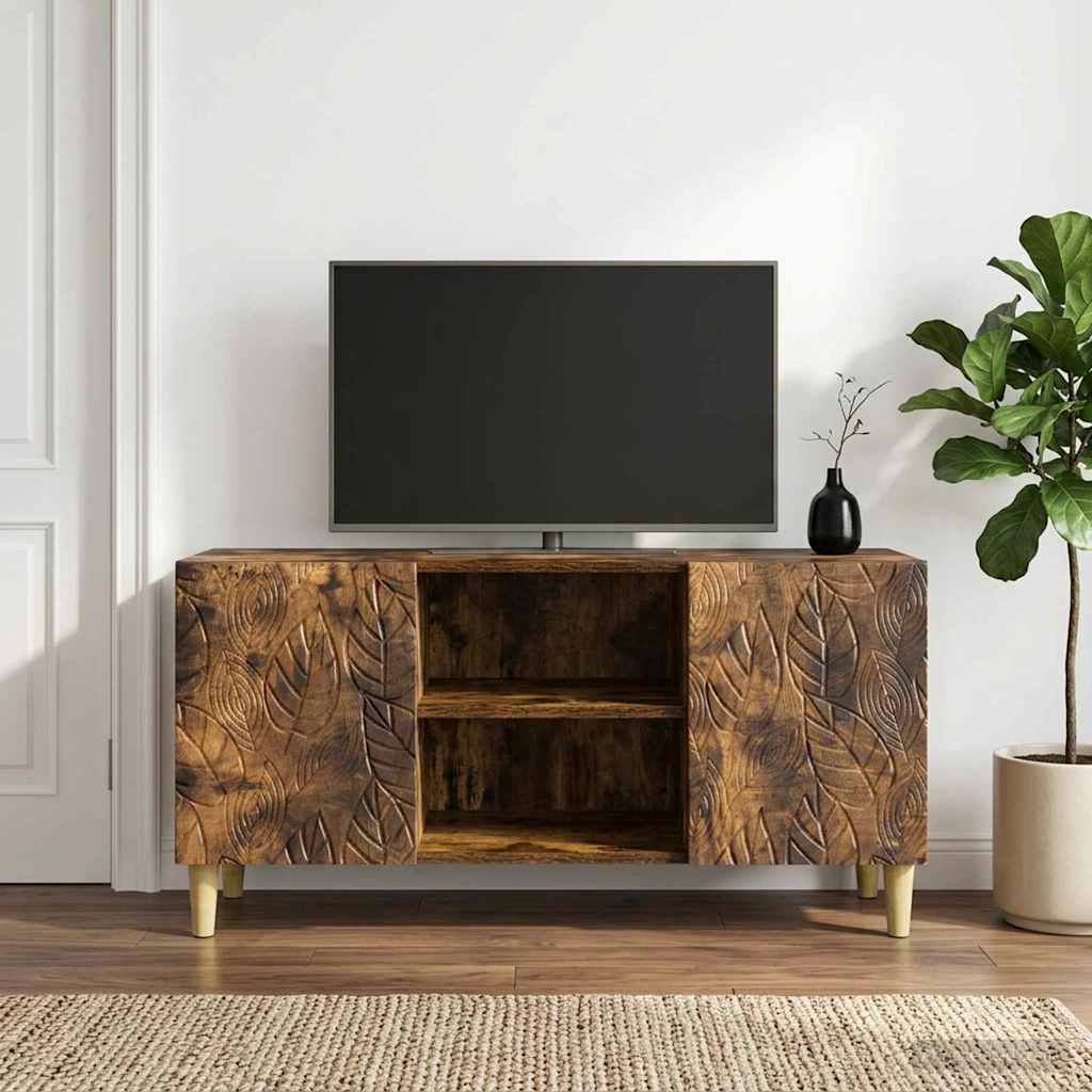 vidaXL Ντουλάπι TV 102 x 34,5 x 50 εκ. Καπνισμένο Ξύλο Δρυός