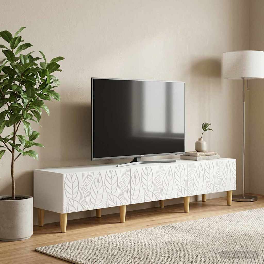 vidaXL Ντουλάπι TV 147 x 34,5 x 30 εκ Λευκό Επεξεργασμένο Ξύλο