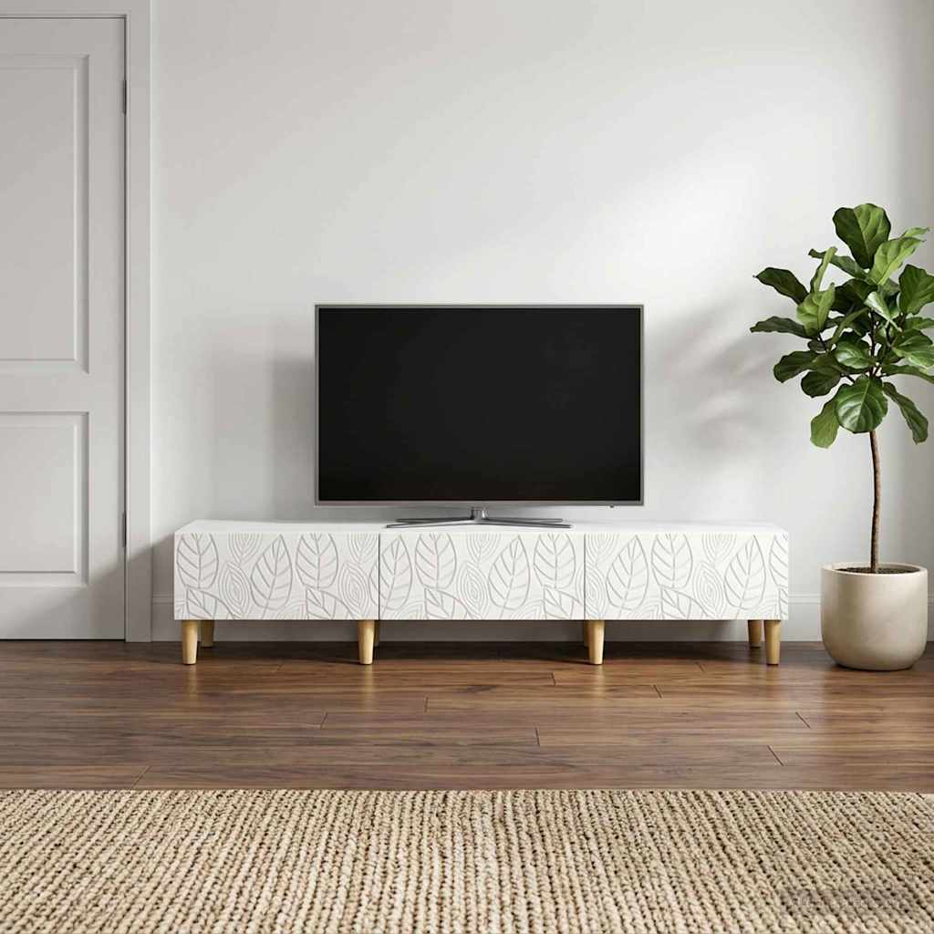 vidaXL Ντουλάπι TV 147 x 34,5 x 30 εκ Λευκό Επεξεργασμένο Ξύλο