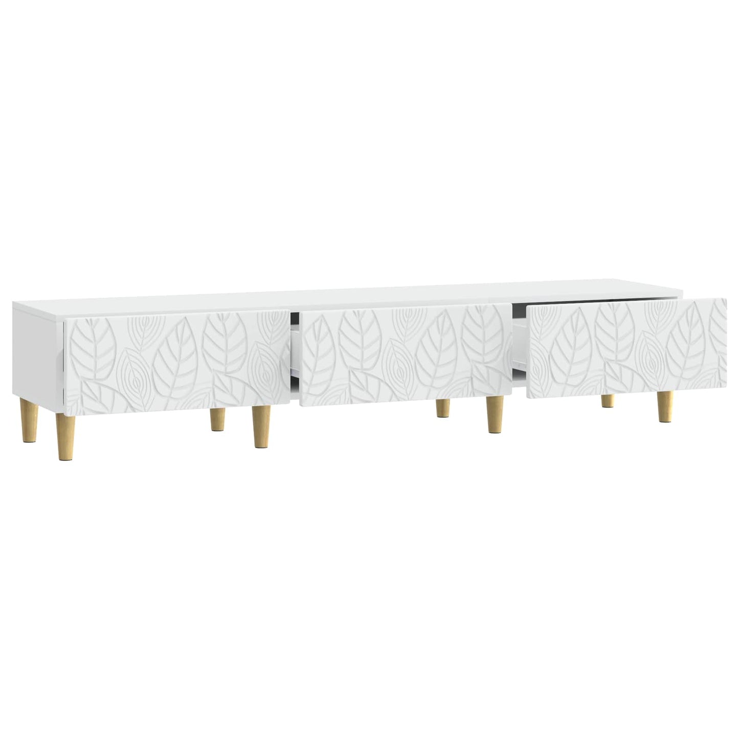 vidaXL Ντουλάπι TV 147 x 34,5 x 30 εκ Λευκό Επεξεργασμένο Ξύλο