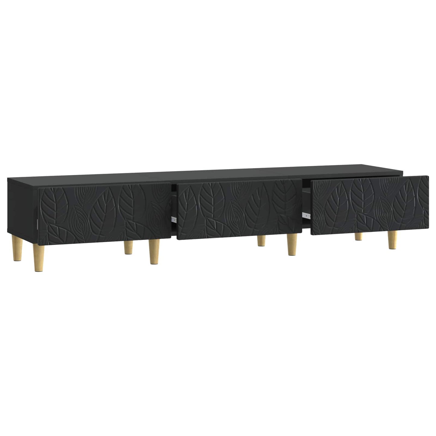 vidaXL Ντουλάπι TV 147 x 34,5 x 30 εκ Μαύρο Επεξεργασμένο Ξύλο