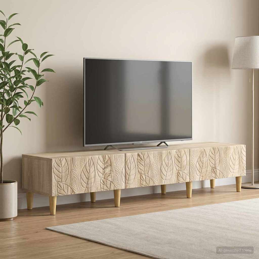 vidaXL Ντουλάπι TV 147 x 34,5 x 30 εκ Sonoma Δρυς Επεξεργασμένο Ξύλο