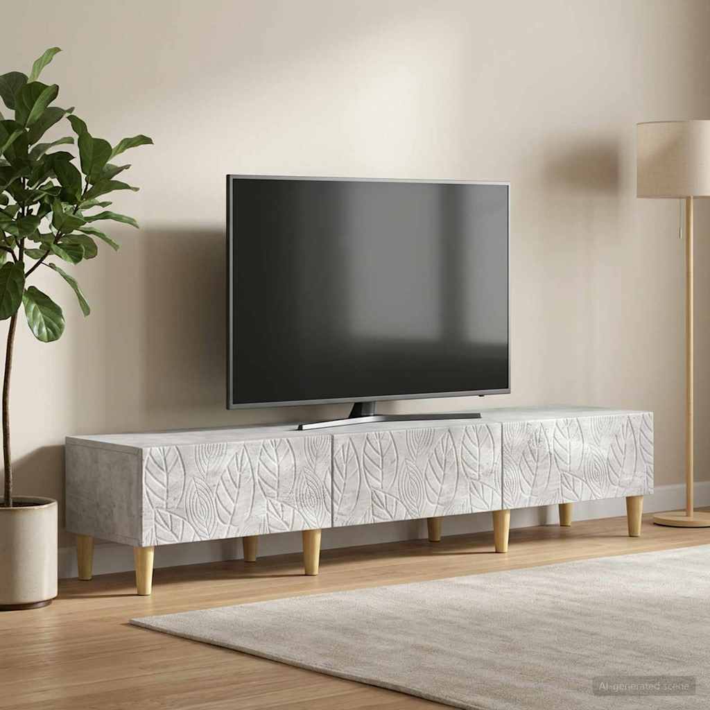vidaXL Ντουλάπι TV 147 x 34,5 x 30 εκ Γκρι Σκυροδέματος