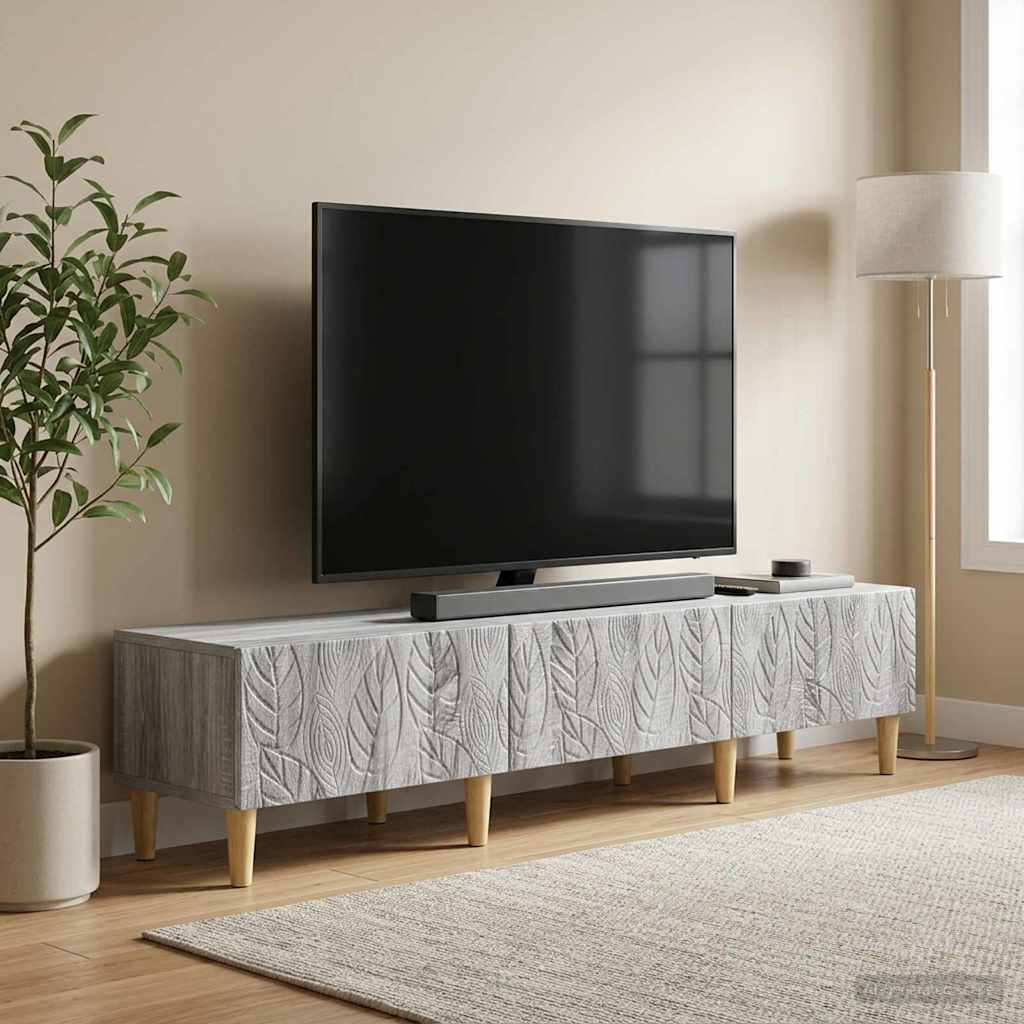 vidaXL Ντουλάπι TV 147 x 34,5 x 30 εκ Γκρι Sonoma Επεξεργασμένο Ξύλο