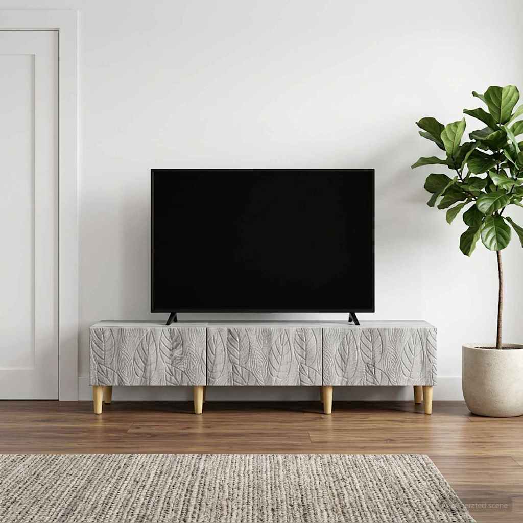 vidaXL Ντουλάπι TV 147 x 34,5 x 30 εκ Γκρι Sonoma Επεξεργασμένο Ξύλο