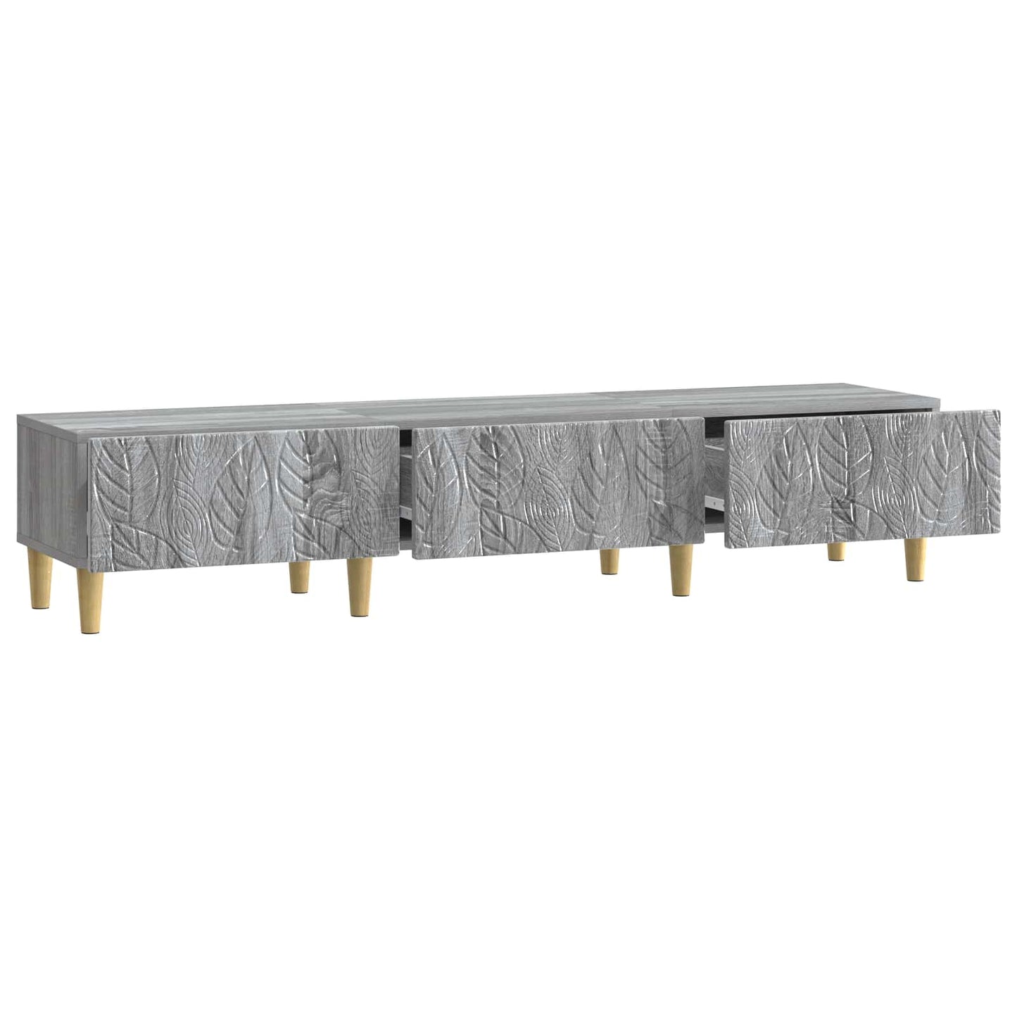 vidaXL Ντουλάπι TV 147 x 34,5 x 30 εκ Γκρι Sonoma Επεξεργασμένο Ξύλο