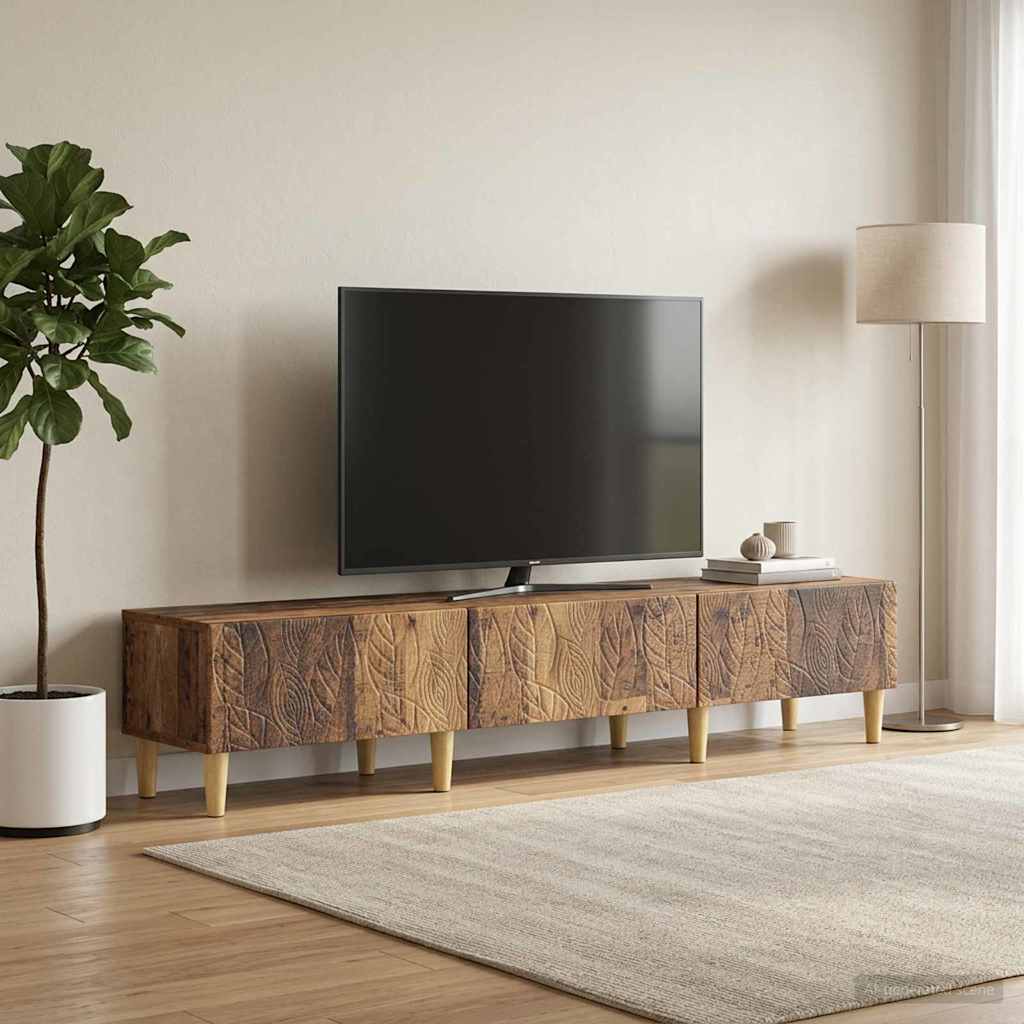 vidaXL Ντουλάπι TV 147 x 34,5 x 30 εκ Παλαιωμένο ξύλο