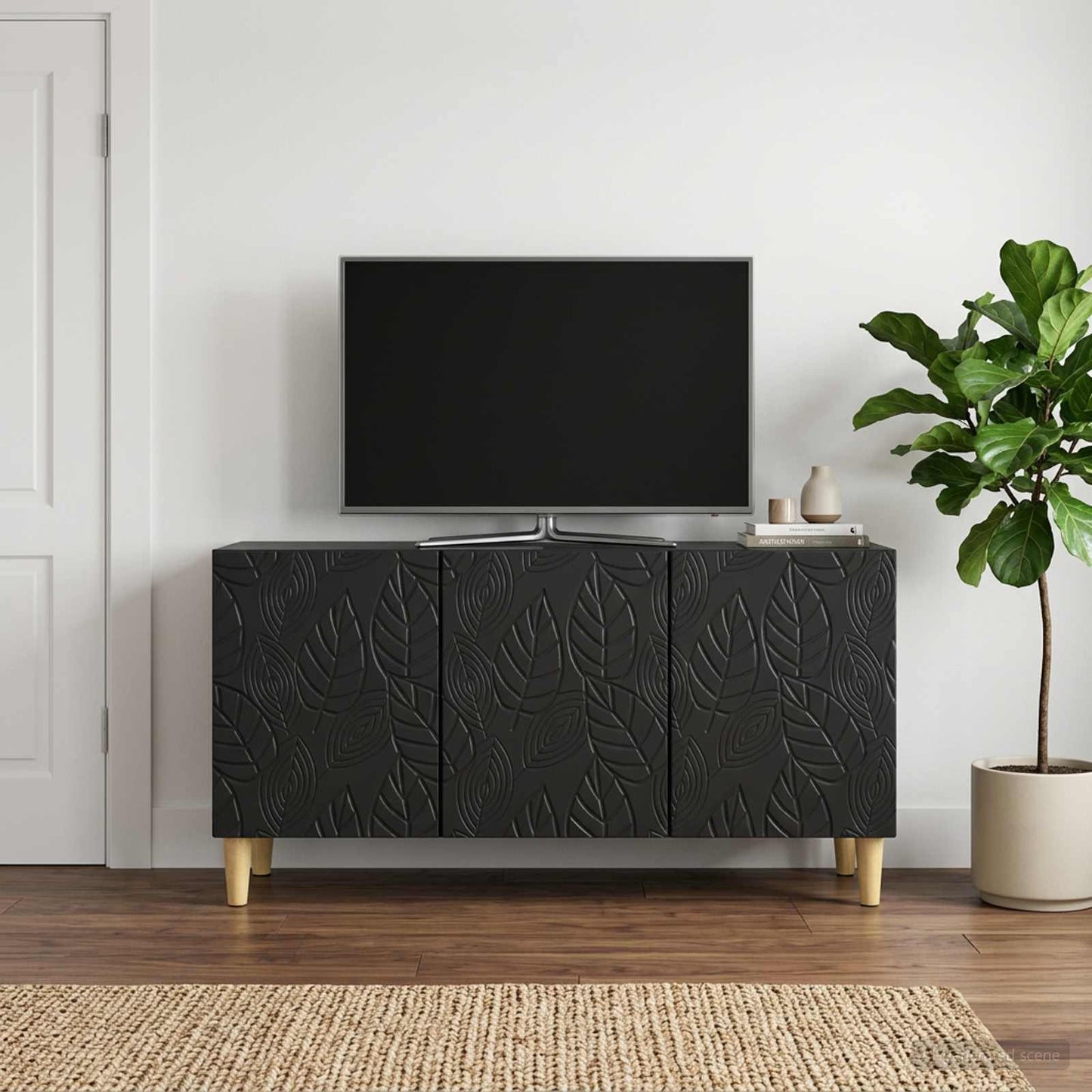 vidaXL Ντουλάπι TV 99 x 34,5 x 50 εκ. Μαύρο Επεξεργασμένο Ξύλο
