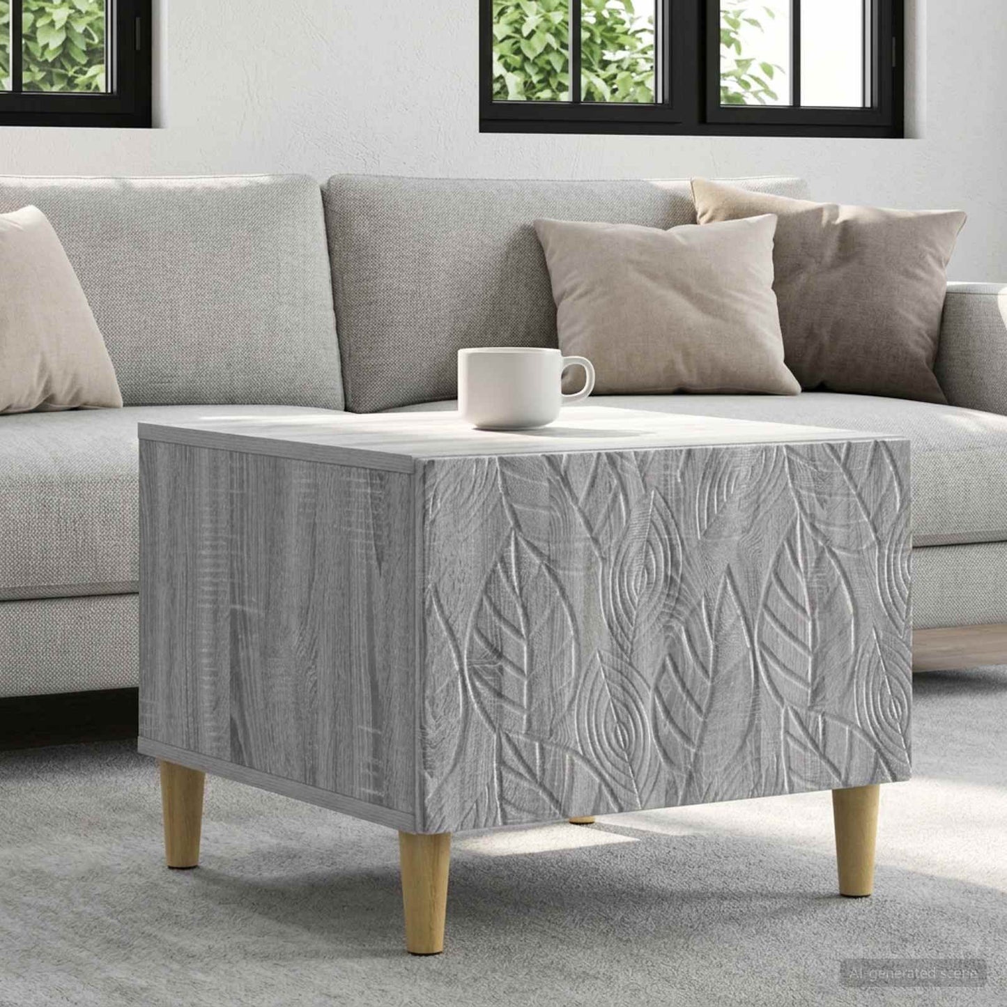 vidaXL Τραπεζάκι σαλονιού Γκρι Sonoma 50 x 49 x 40 εκ