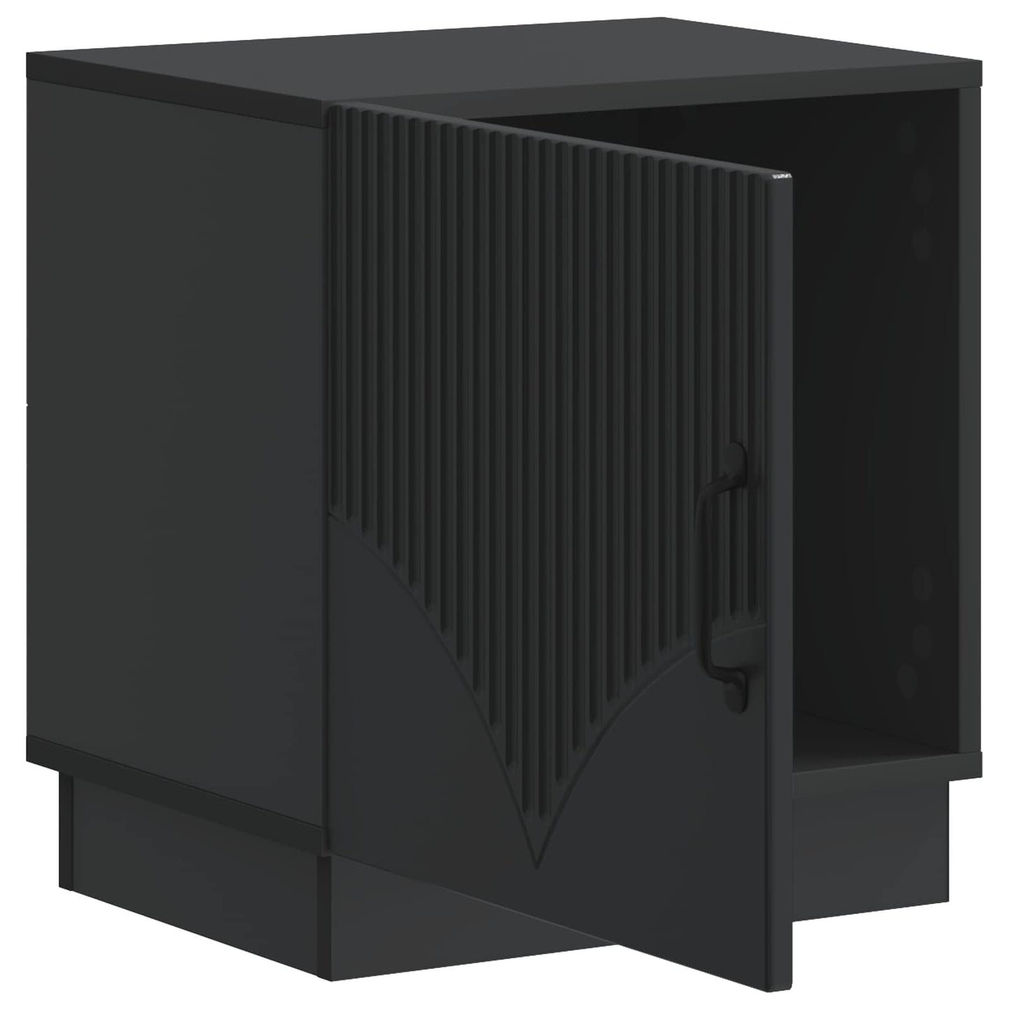 vidaXL Κομοδίνο 2 τμχ. Μαύρο 43 x 34,5 x 47 εκ. Επεξεργασμένο Ξύλο
