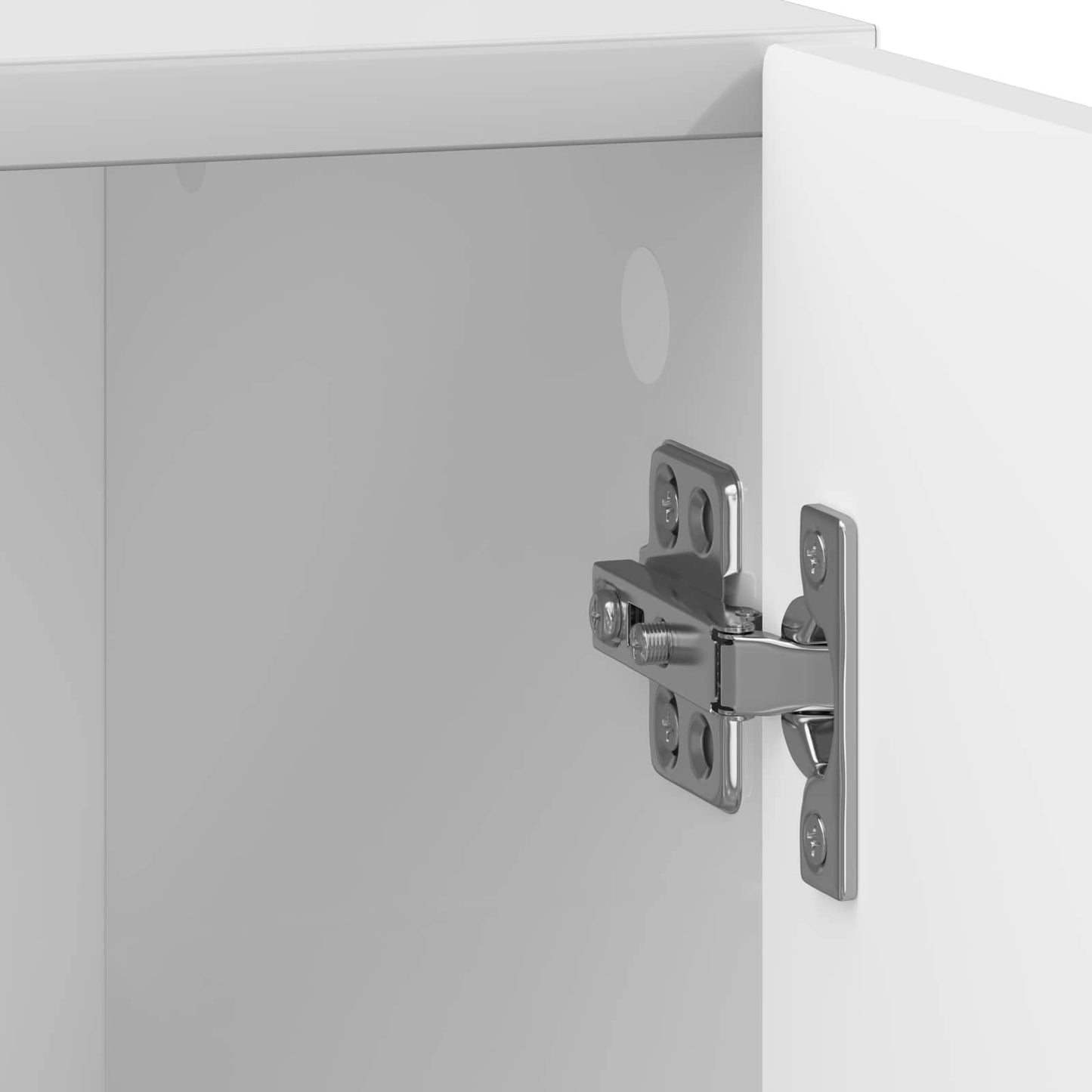 vidaXL Κομοδίνο Γυαλιστερό Λευκό 43 x 34,5 x 47 εκ. Επεξεργασμένο Ξύλο