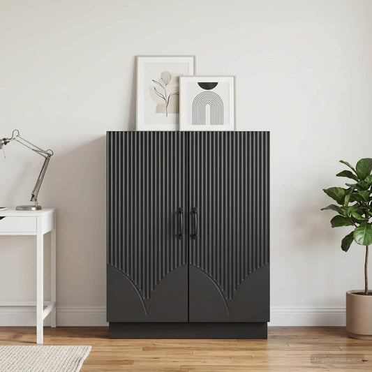 vidaXL Πλαϊνό γραφείο Μαύρο 66 x 34,5 x 87 εκ. Επεξεργασμένο Ξύλο