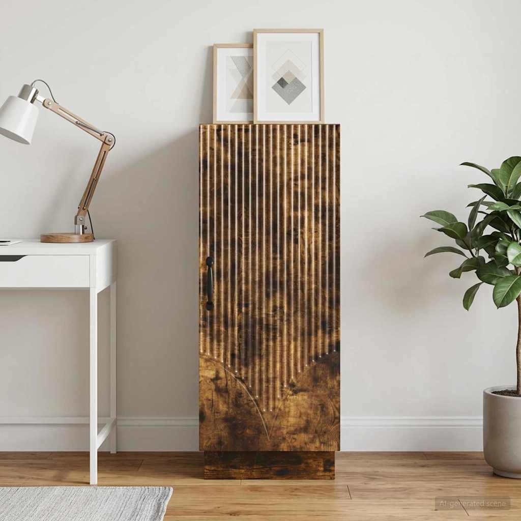 vidaXL Πλαϊνό γραφείο Καπνισμένο Ξύλο Δρυός 33 x 34,5 x 87 εκ.