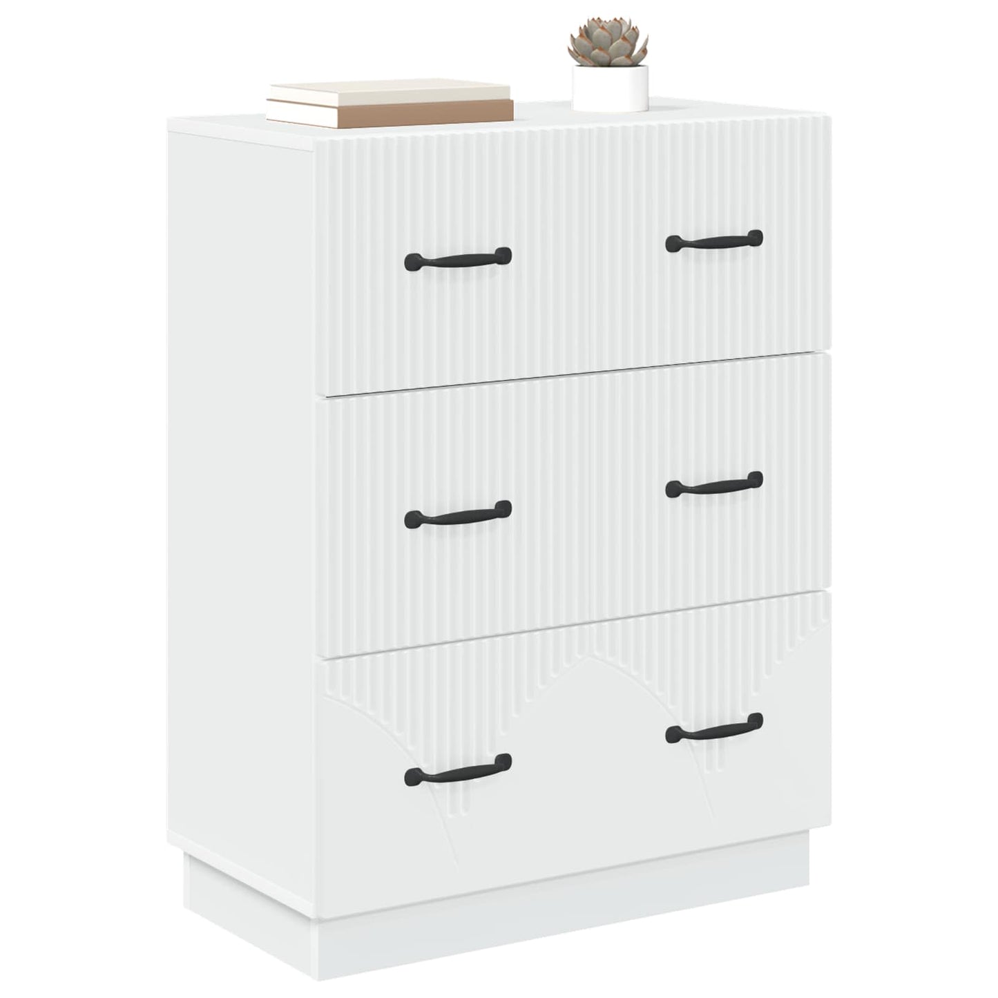 vidaXL Ντουλάπι με Συρτάρια Λευκό 66 x 34,5 x 87 εκ.