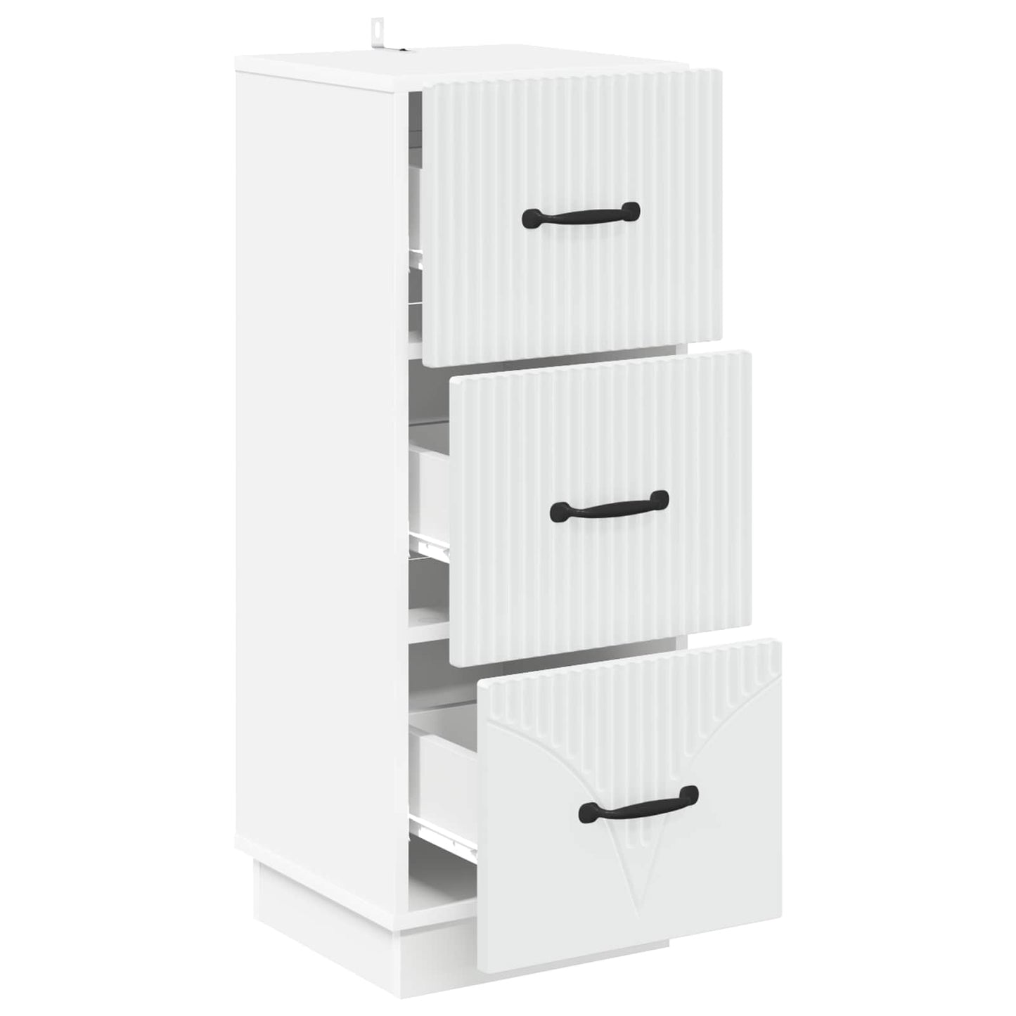 vidaXL Ντουλάπι με Συρτάρια Λευκό 33 x 34,5 x 87 εκ.