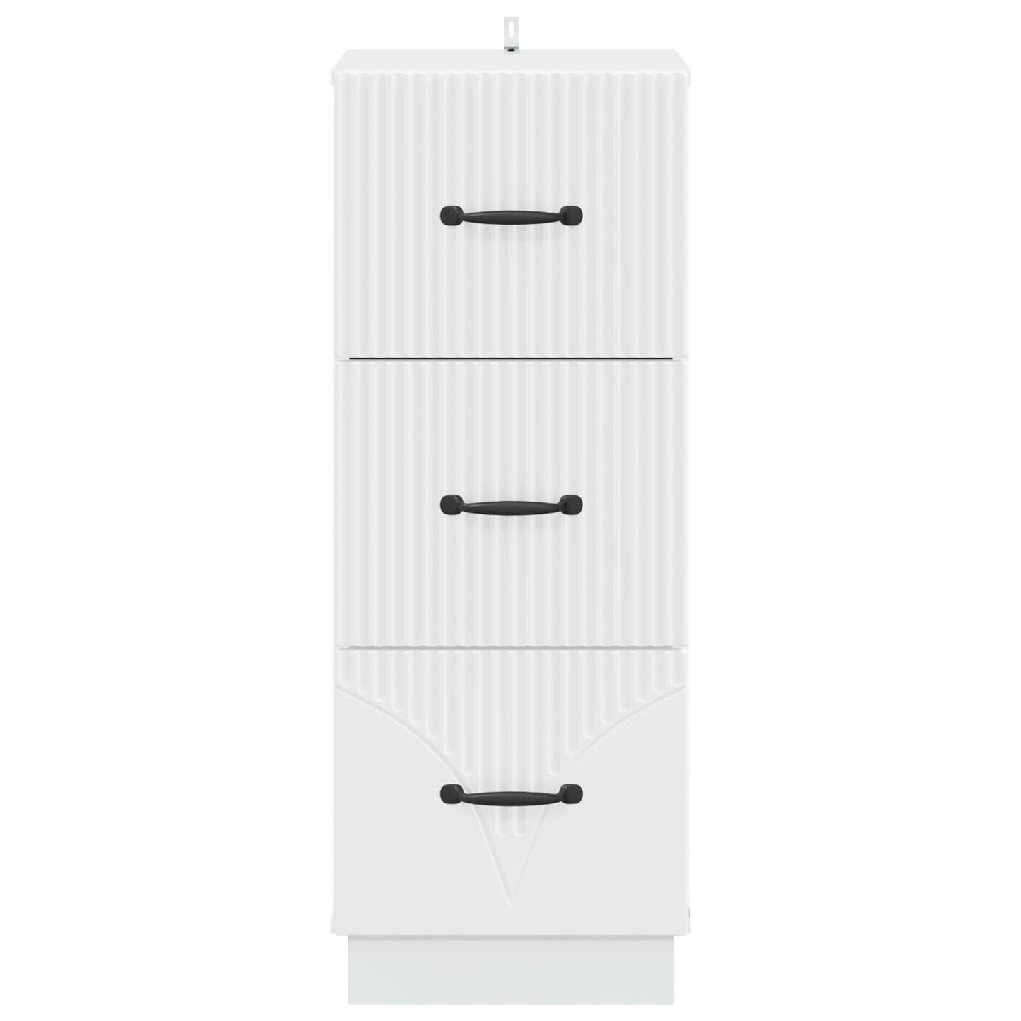 vidaXL Ντουλάπι με Συρτάρια Λευκό 33 x 34,5 x 87 εκ.