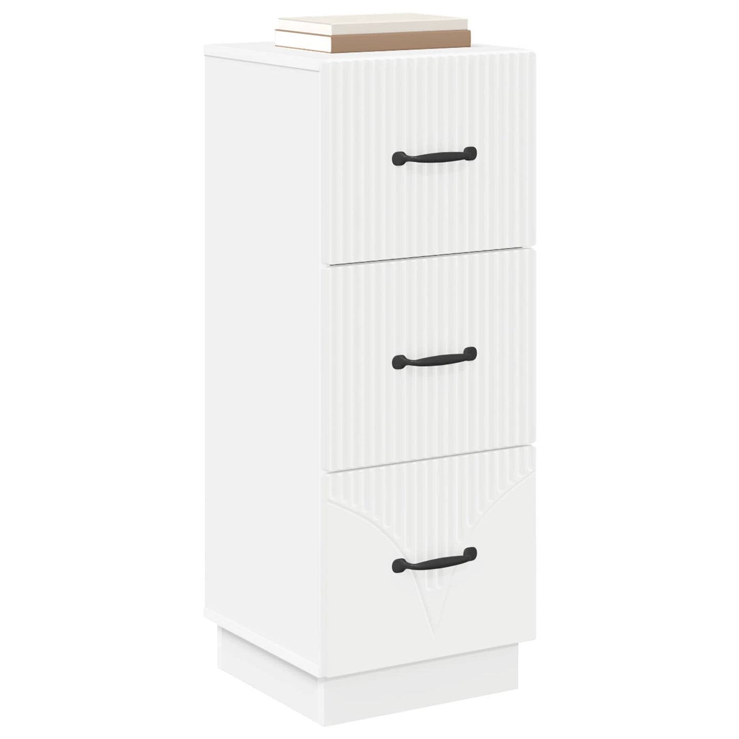 vidaXL Ντουλάπι με Συρτάρια Λευκό 33 x 34,5 x 87 εκ.